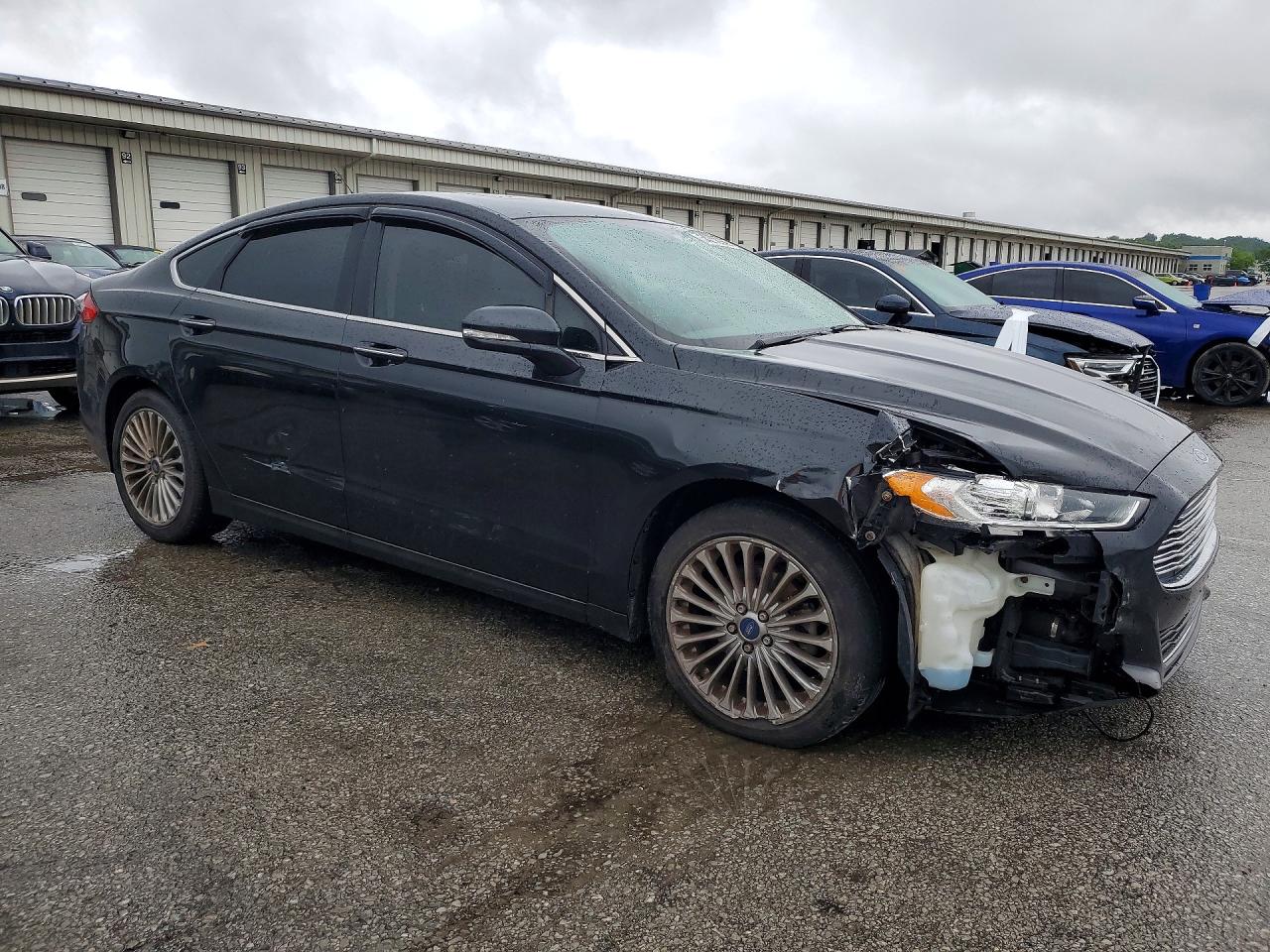 2014 Ford Fusion Titanium Black vin: 3FA6P0K97ER358646