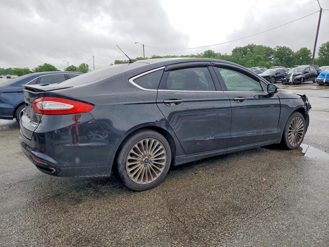 2014 Ford Fusion Titanium Black vin: 3FA6P0K97ER358646