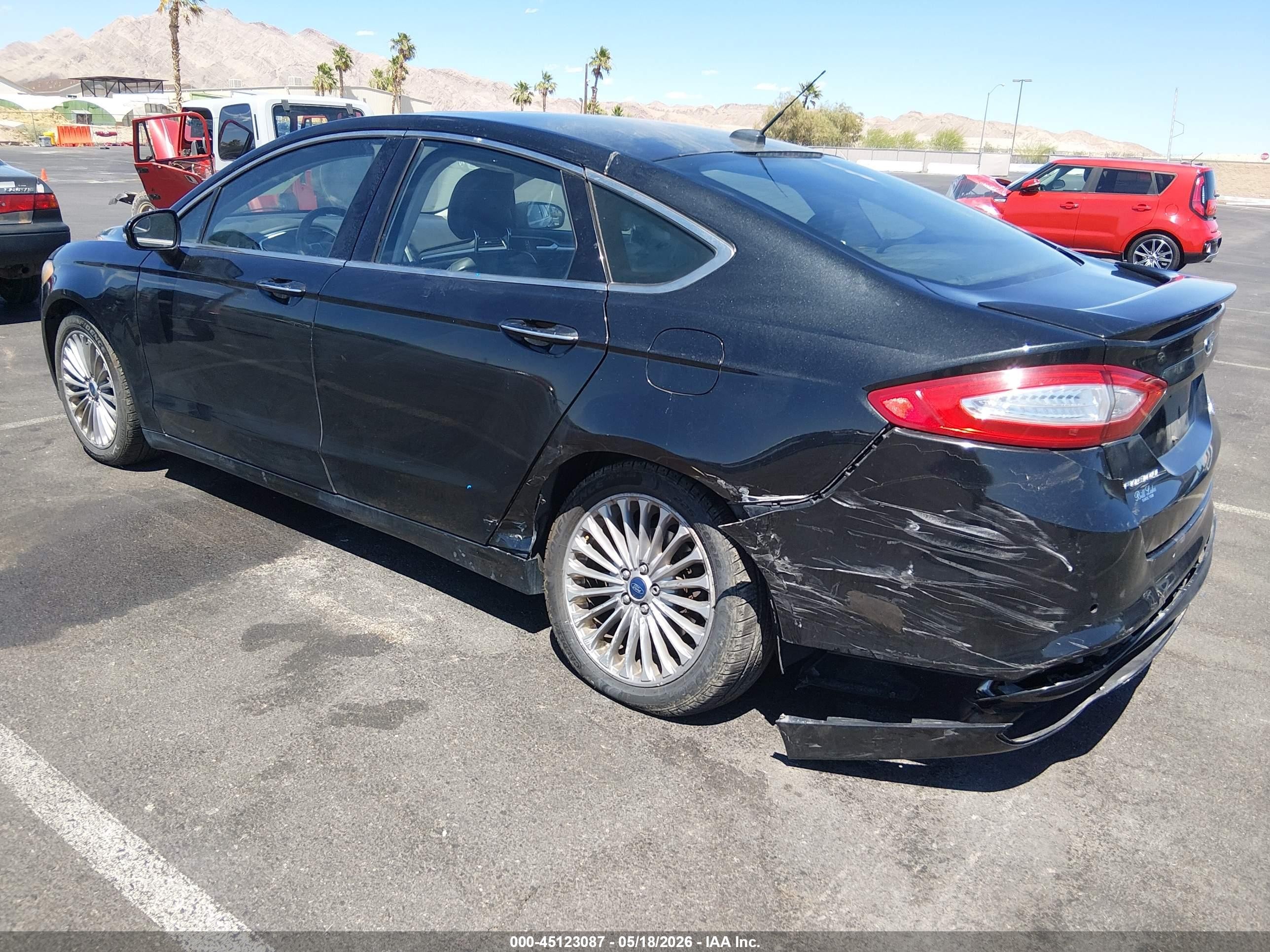 2014 Ford Fusion Titanium Black vin: 3FA6P0K97ER380615