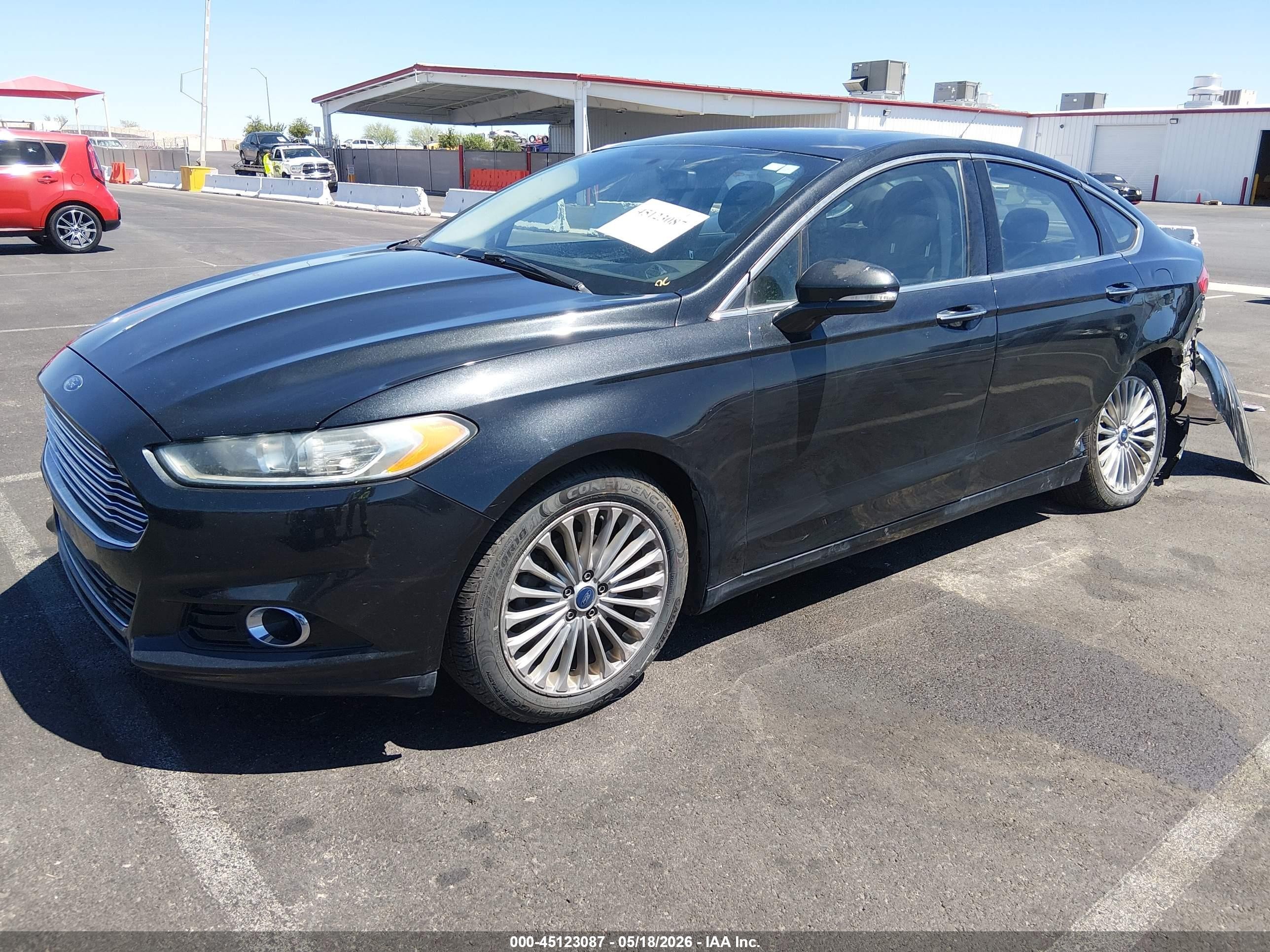 2014 Ford Fusion Titanium Black vin: 3FA6P0K97ER380615
