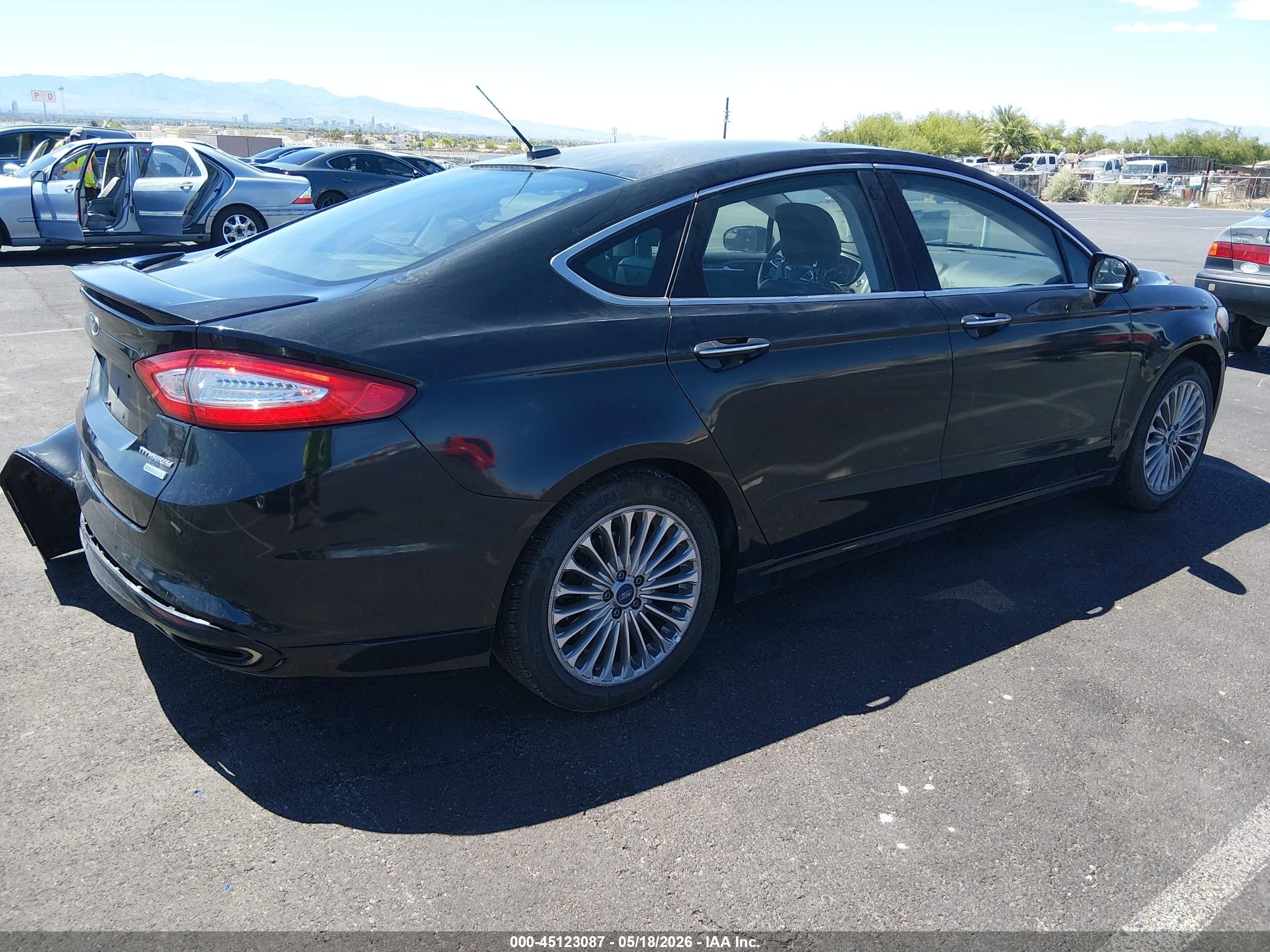 2014 Ford Fusion Titanium Black vin: 3FA6P0K97ER380615