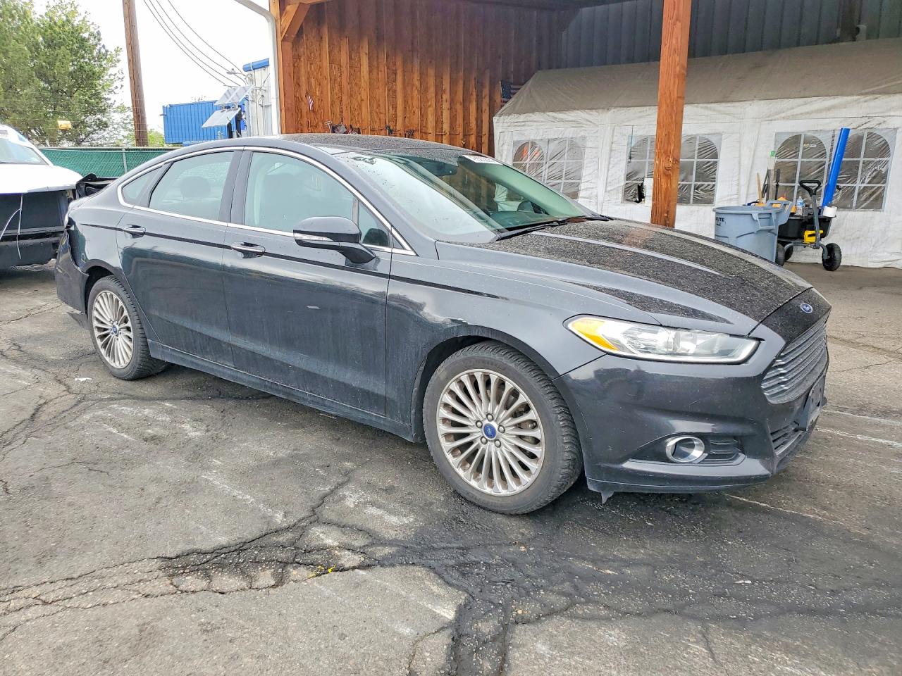 2014 Ford Fusion Titanium Black vin: 3FA6P0K97ER380758