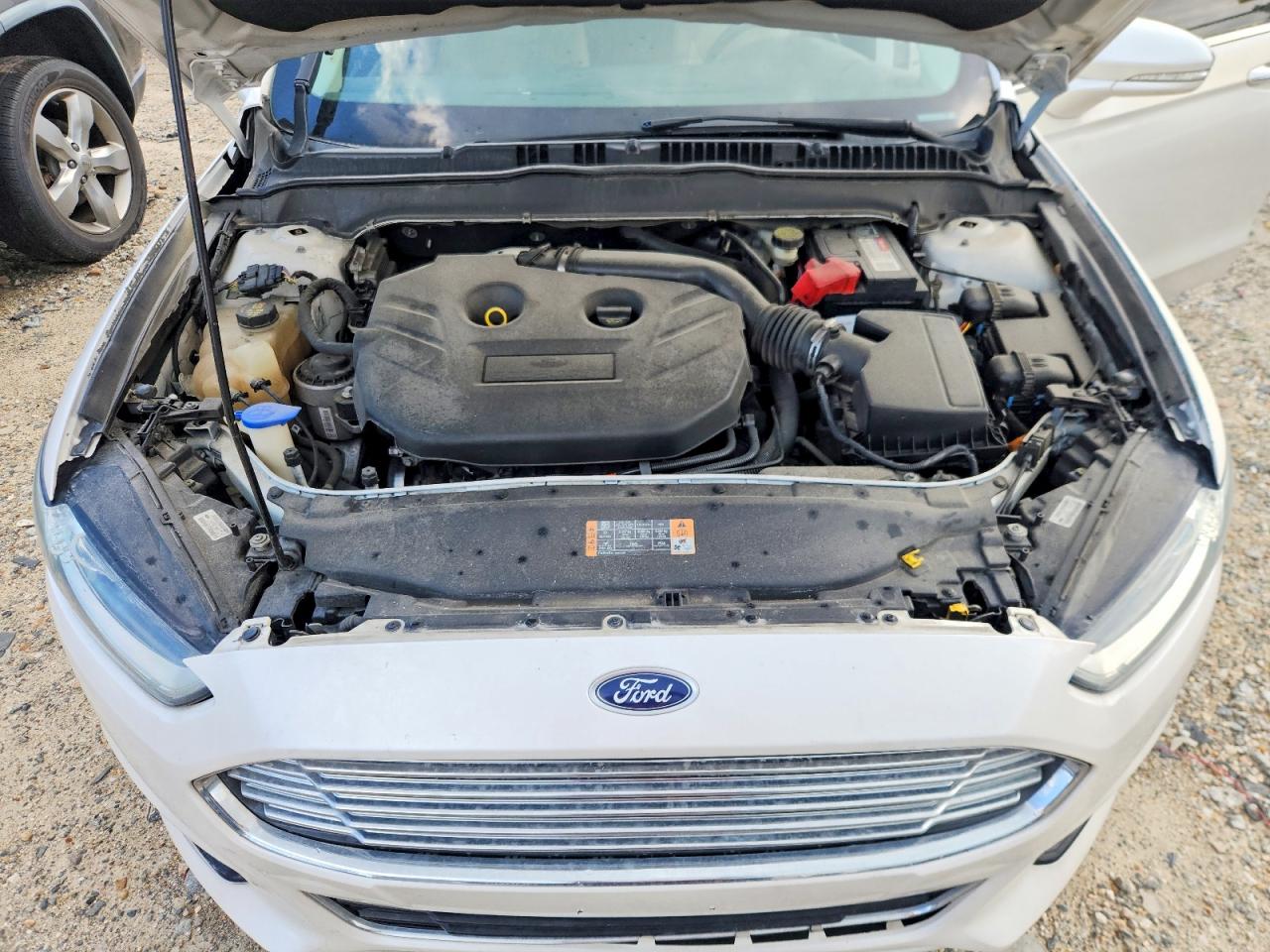 2015 Ford Fusion Titanium White vin: 3FA6P0K97FR114657