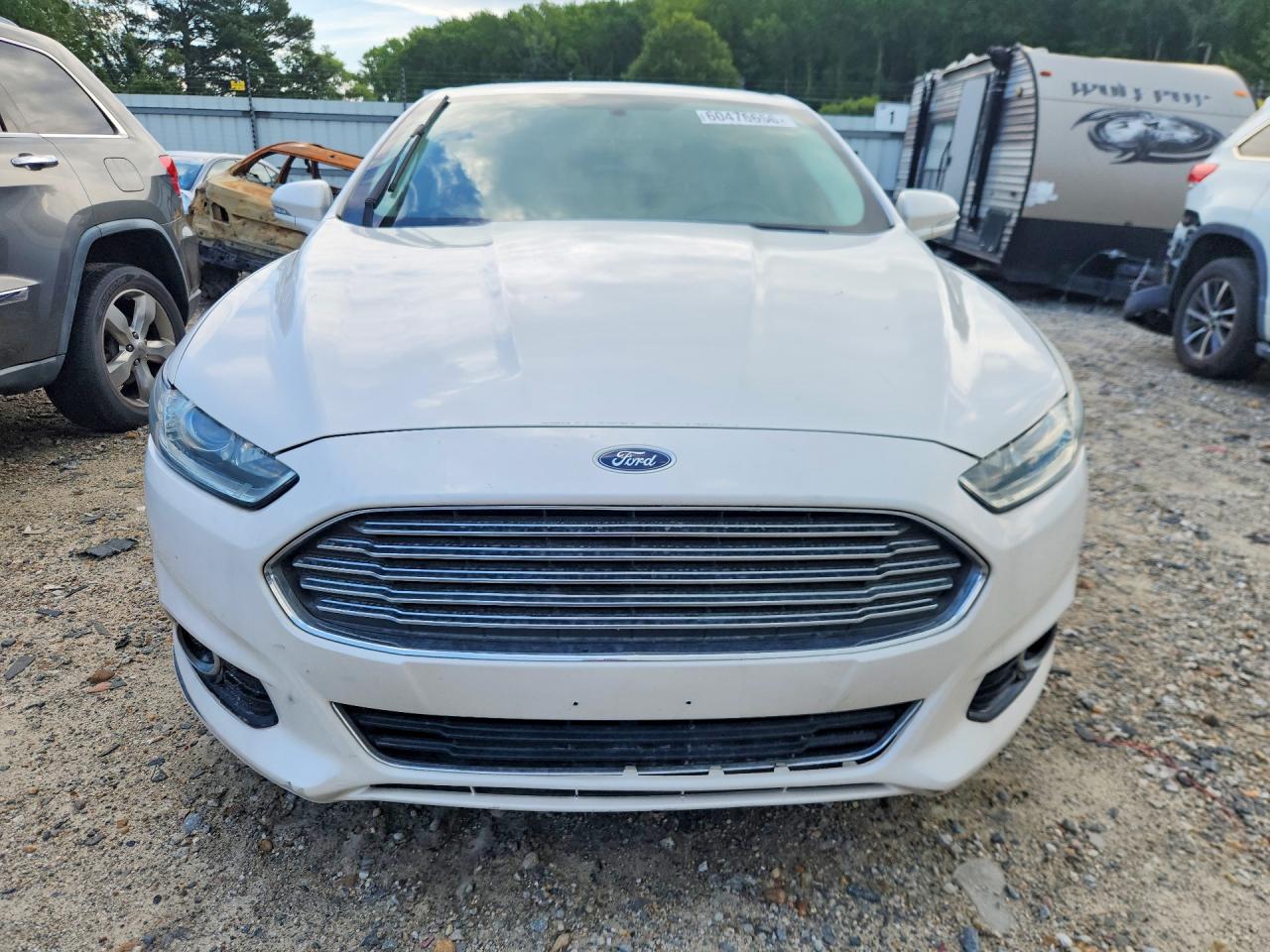 2015 Ford Fusion Titanium White vin: 3FA6P0K97FR114657