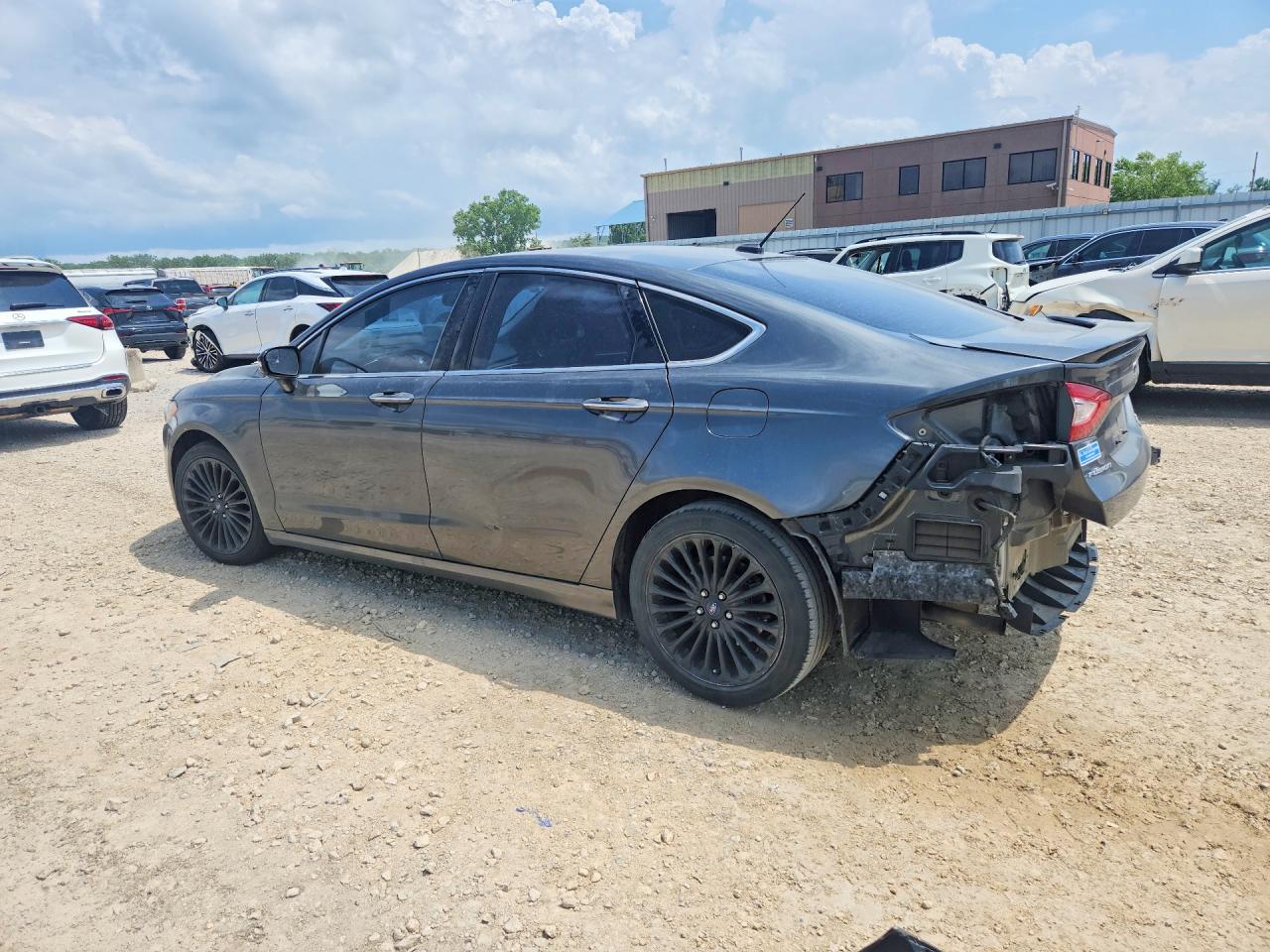 2015 Ford Fusion Titanium Gray vin: 3FA6P0K97FR130664
