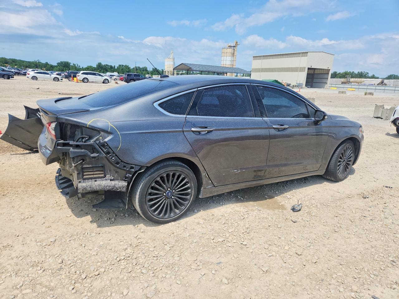 2015 Ford Fusion Titanium Gray vin: 3FA6P0K97FR130664