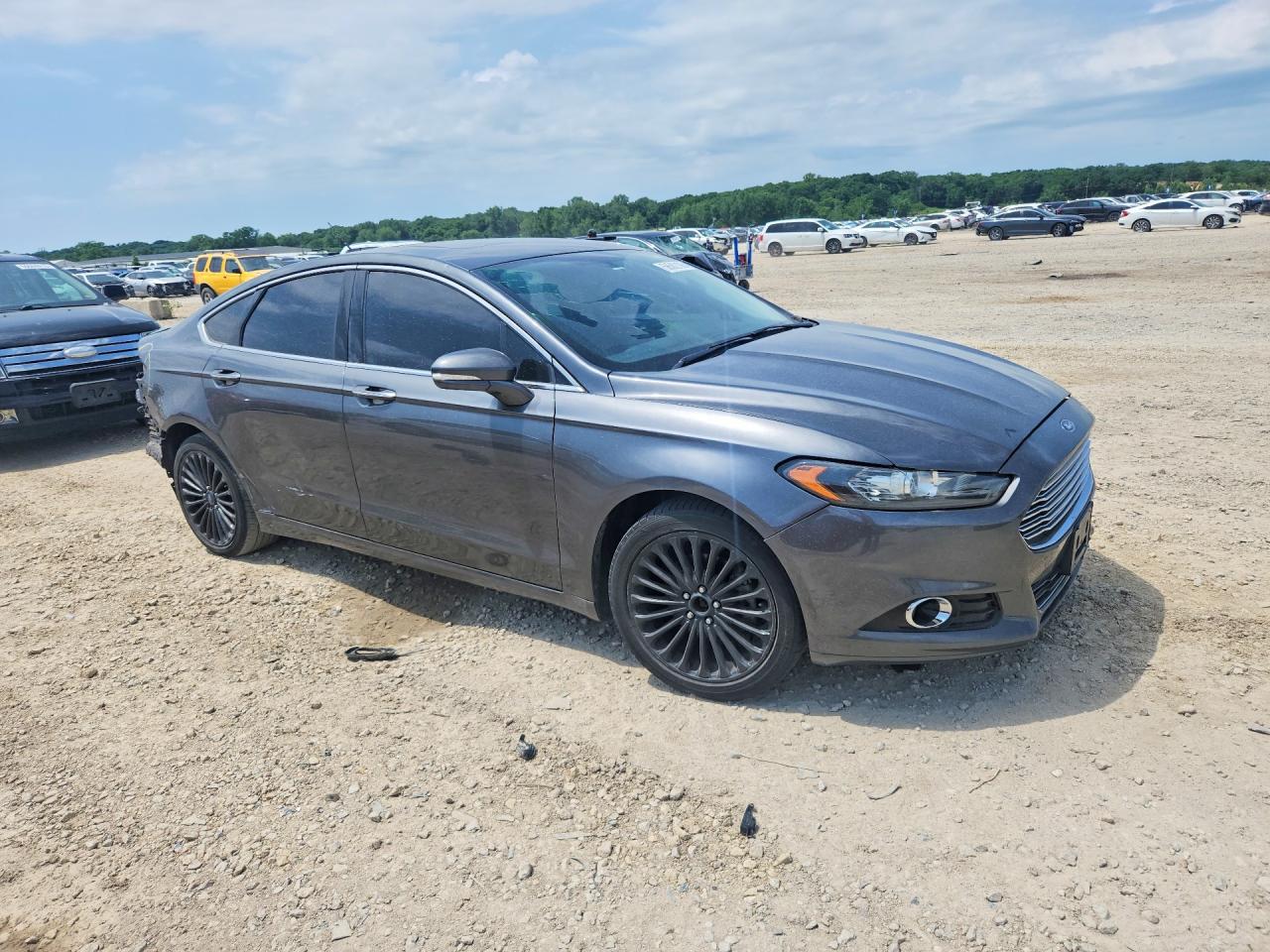 2015 Ford Fusion Titanium Gray vin: 3FA6P0K97FR130664