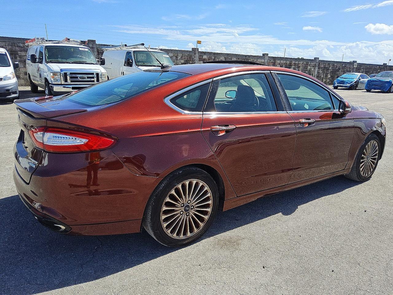 2015 Ford Fusion Titanium Brown vin: 3FA6P0K97FR269466