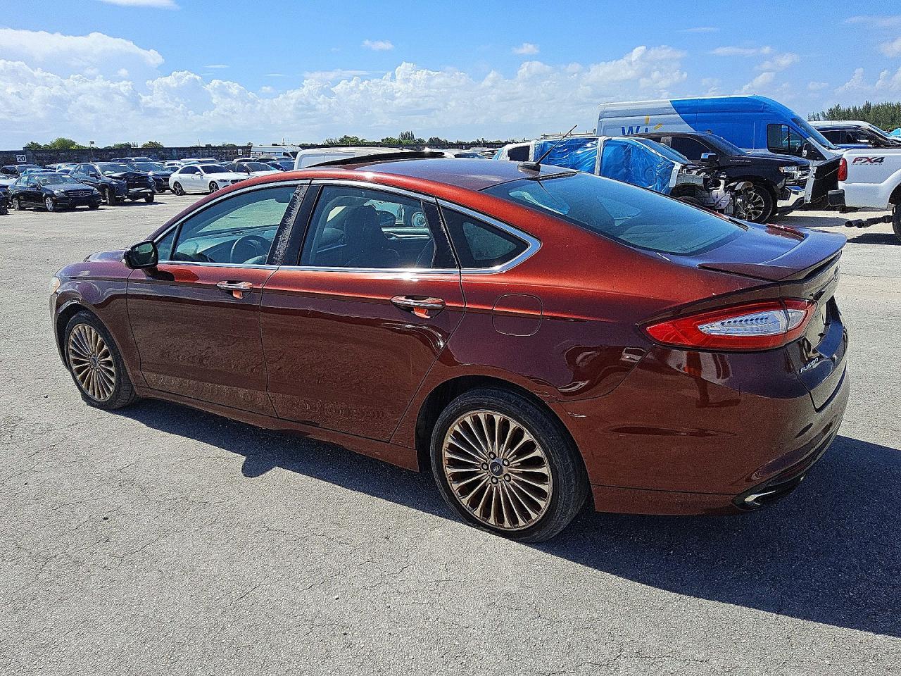 2015 Ford Fusion Titanium Brown vin: 3FA6P0K97FR269466