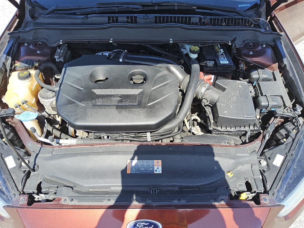2015 Ford Fusion Titanium Brown vin: 3FA6P0K97FR269466 Damage: Engine, Cracked, Replacement Required