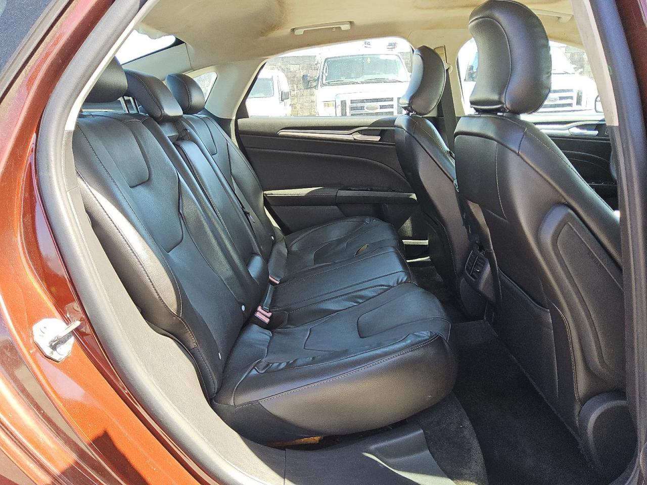 2015 Ford Fusion Titanium Brown vin: 3FA6P0K97FR269466 Damage: Left Rear Seat Cushion, Torn, 2 To 3 Inches