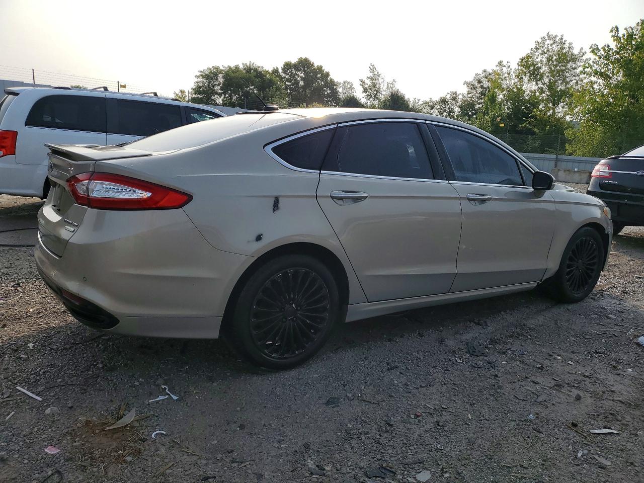 2015 Ford Fusion Titanium Бежевый vin: 3FA6P0K97FR282332