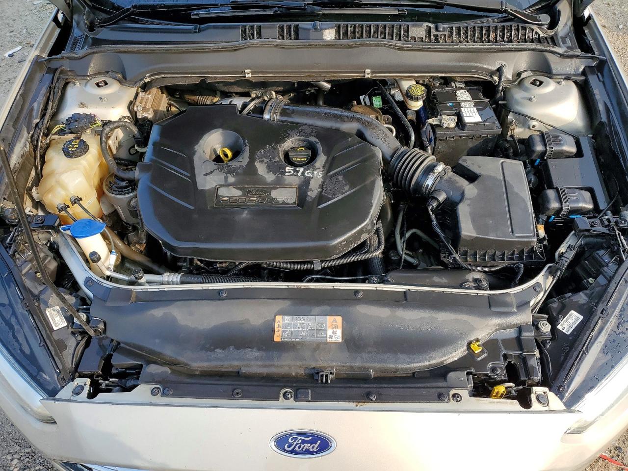 2015 Ford Fusion Titanium Бежевый vin: 3FA6P0K97FR282332