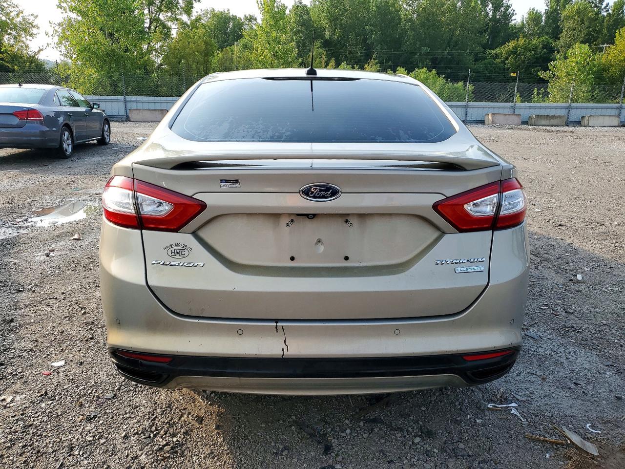 2015 Ford Fusion Titanium Бежевый vin: 3FA6P0K97FR282332