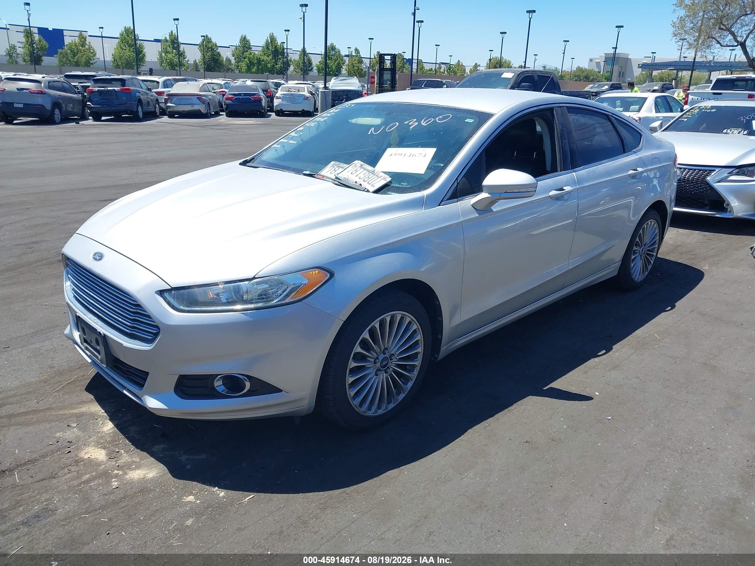 2013 Ford Fusion Titanium Silver vin: 3FA6P0K98DR223383