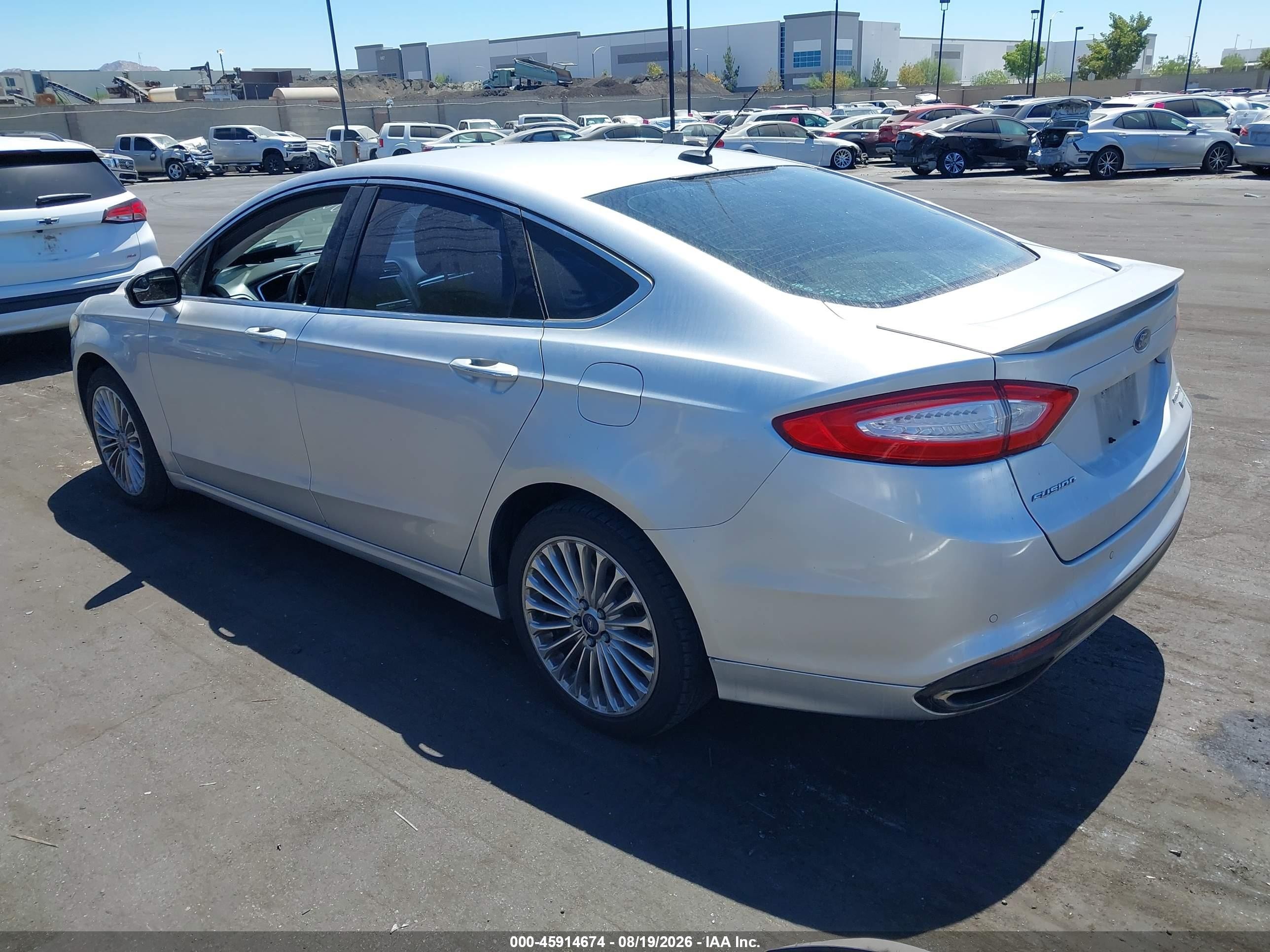2013 Ford Fusion Titanium Silver vin: 3FA6P0K98DR223383