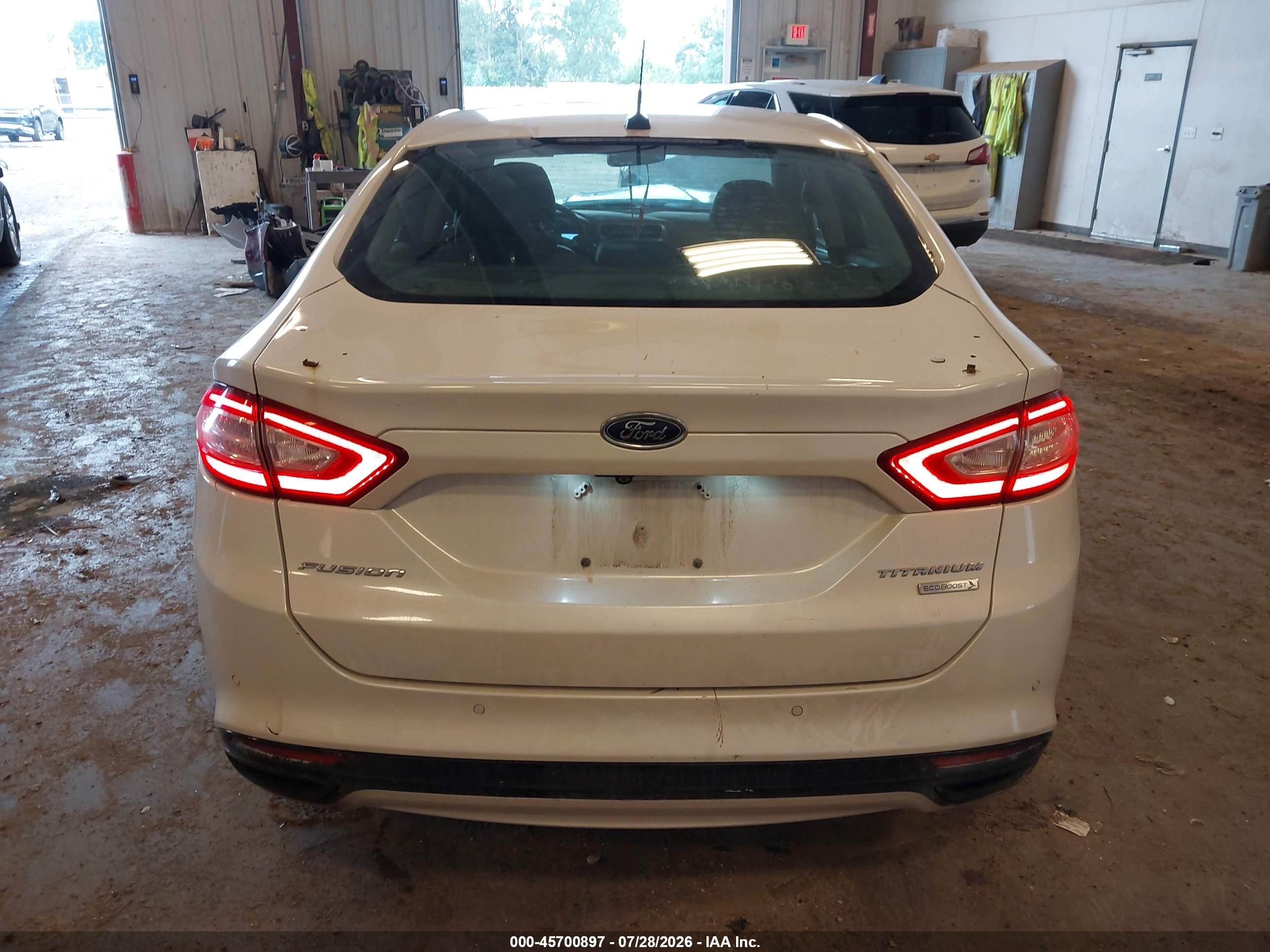 2013 Ford Fusion Titanium Белый vin: 3FA6P0K98DR322298