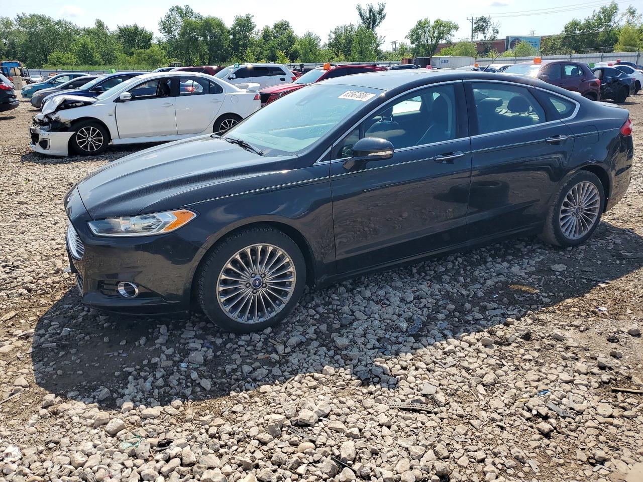 2013 Ford Fusion Titanium Black vin: 3FA6P0K98DR342129