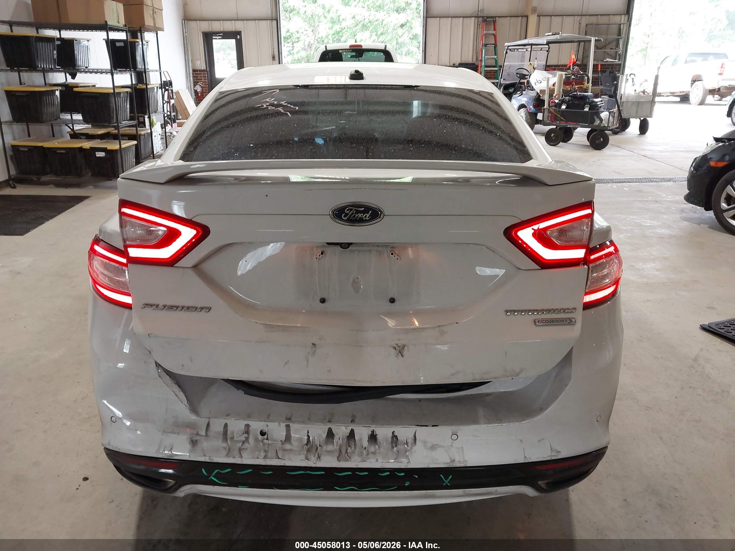 2013 Ford Fusion Titanium White vin: 3FA6P0K98DR342180