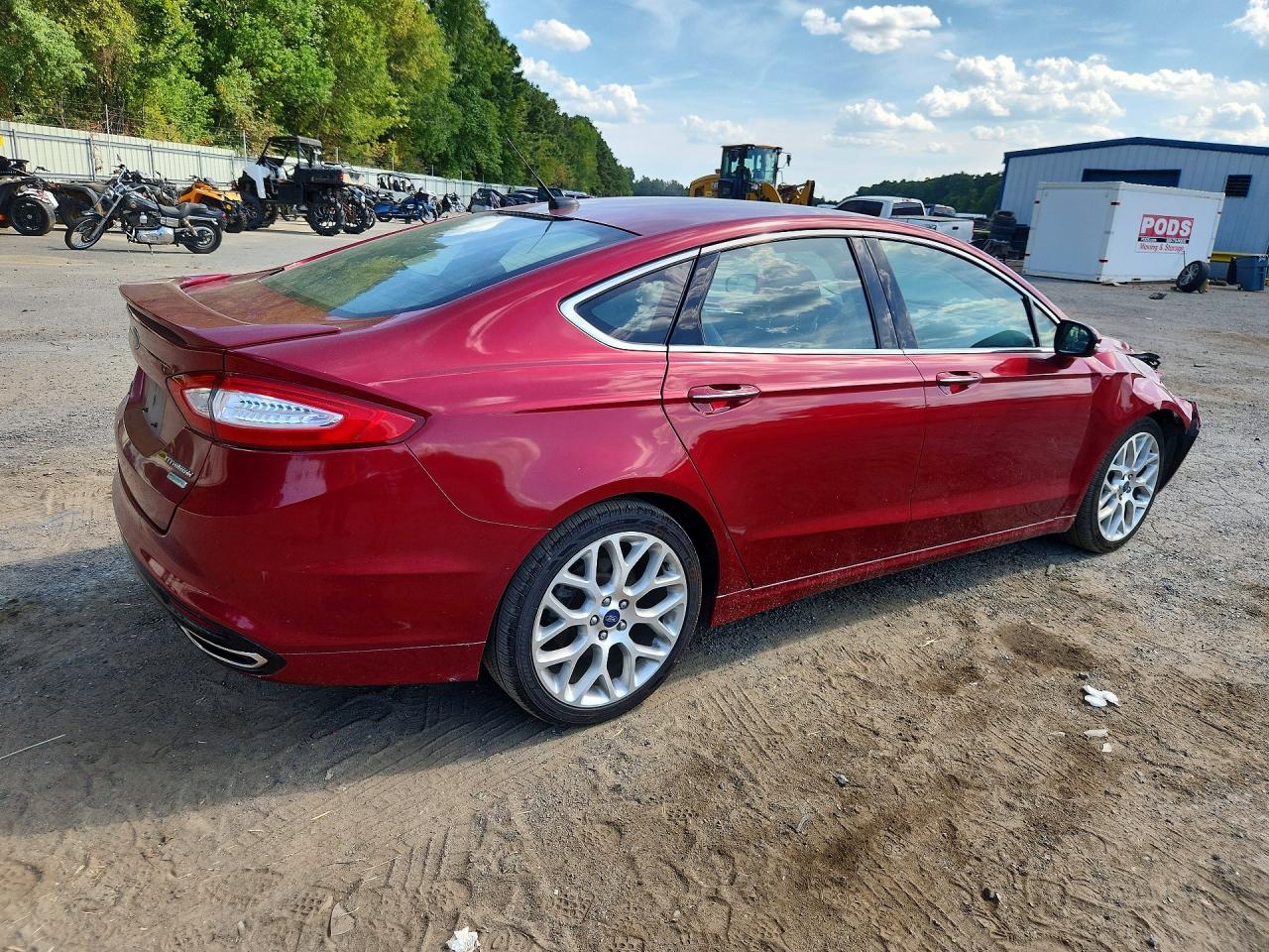 2014 Ford Fusion Titanium Red vin: 3FA6P0K98ER163056