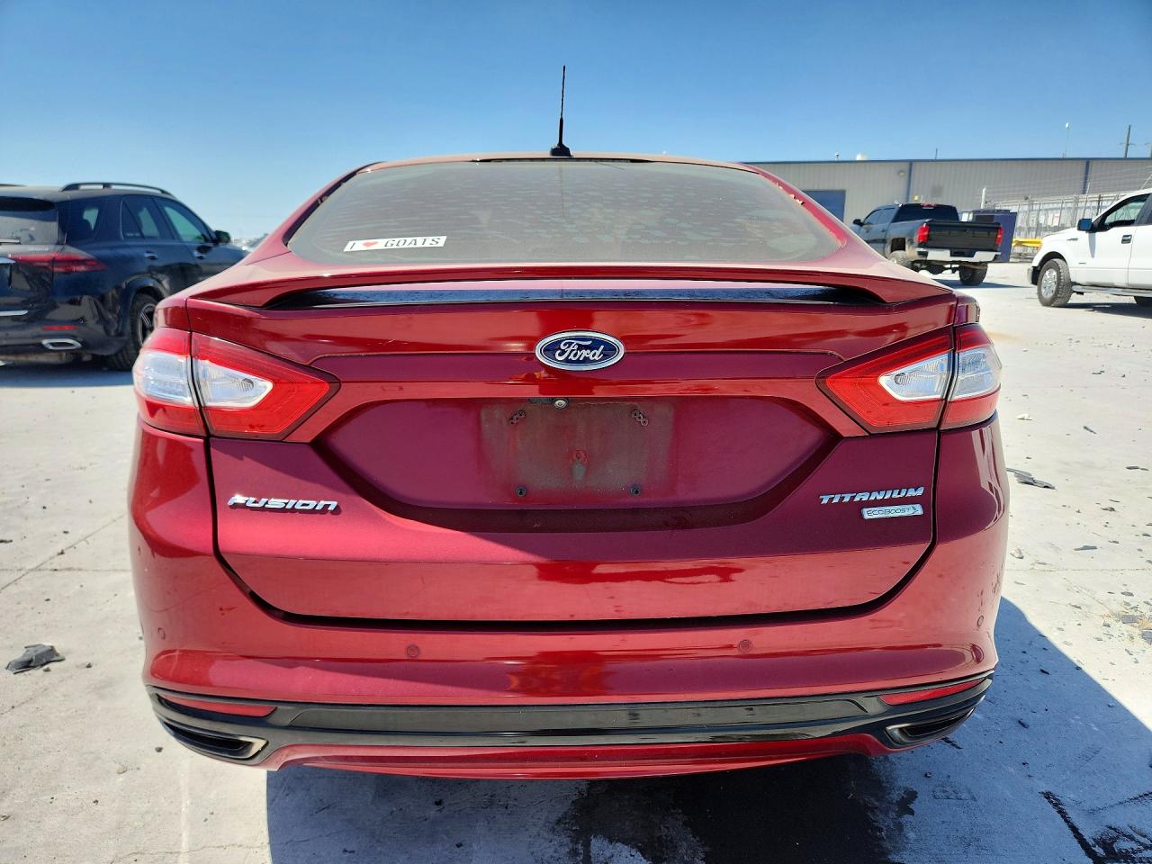 2014 Ford Fusion Titanium Red vin: 3FA6P0K98ER201580