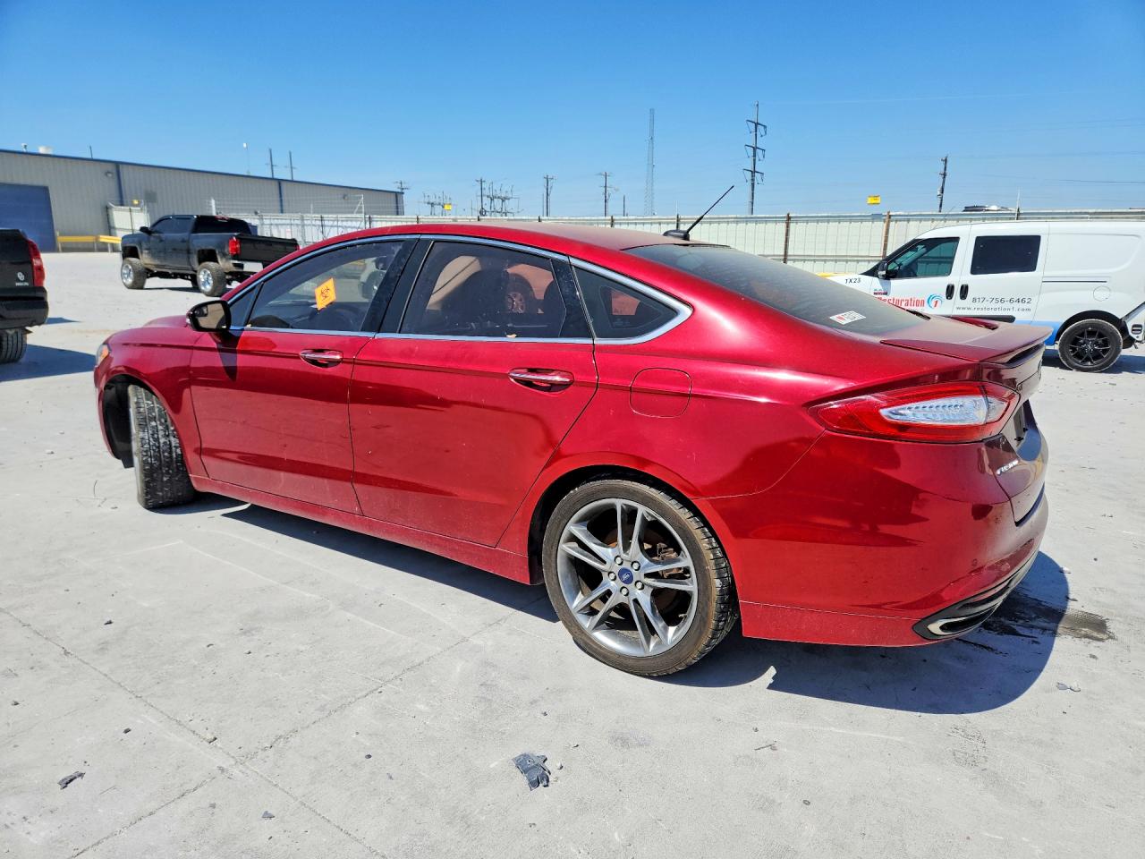 2014 Ford Fusion Titanium Red vin: 3FA6P0K98ER201580