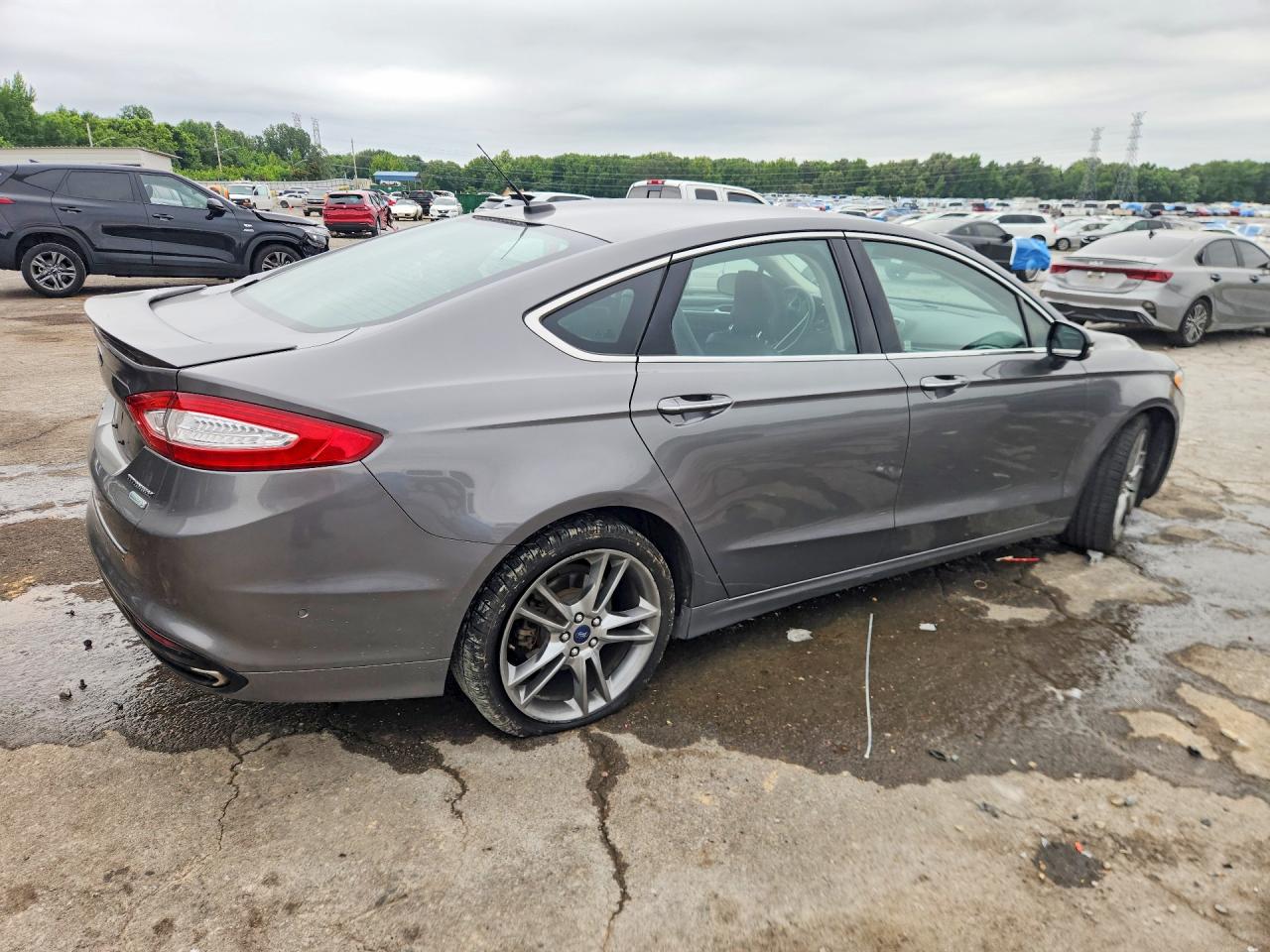 2014 Ford Fusion Titanium Gray vin: 3FA6P0K98ER251816