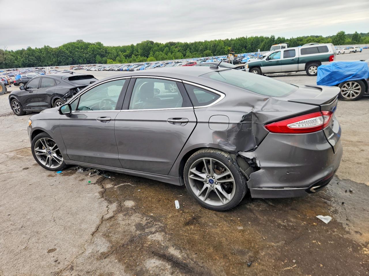 2014 Ford Fusion Titanium Gray vin: 3FA6P0K98ER251816