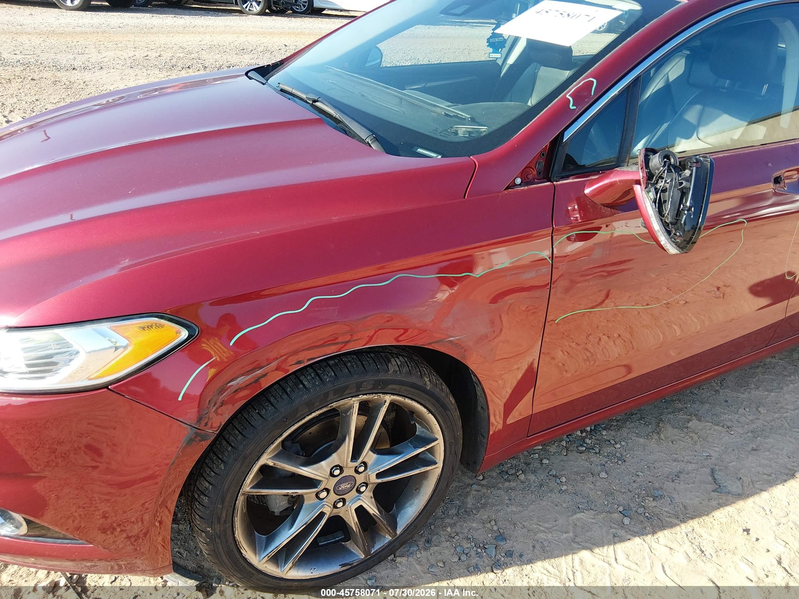 2015 Ford Fusion Titanium Красный vin: 3FA6P0K98FR139227