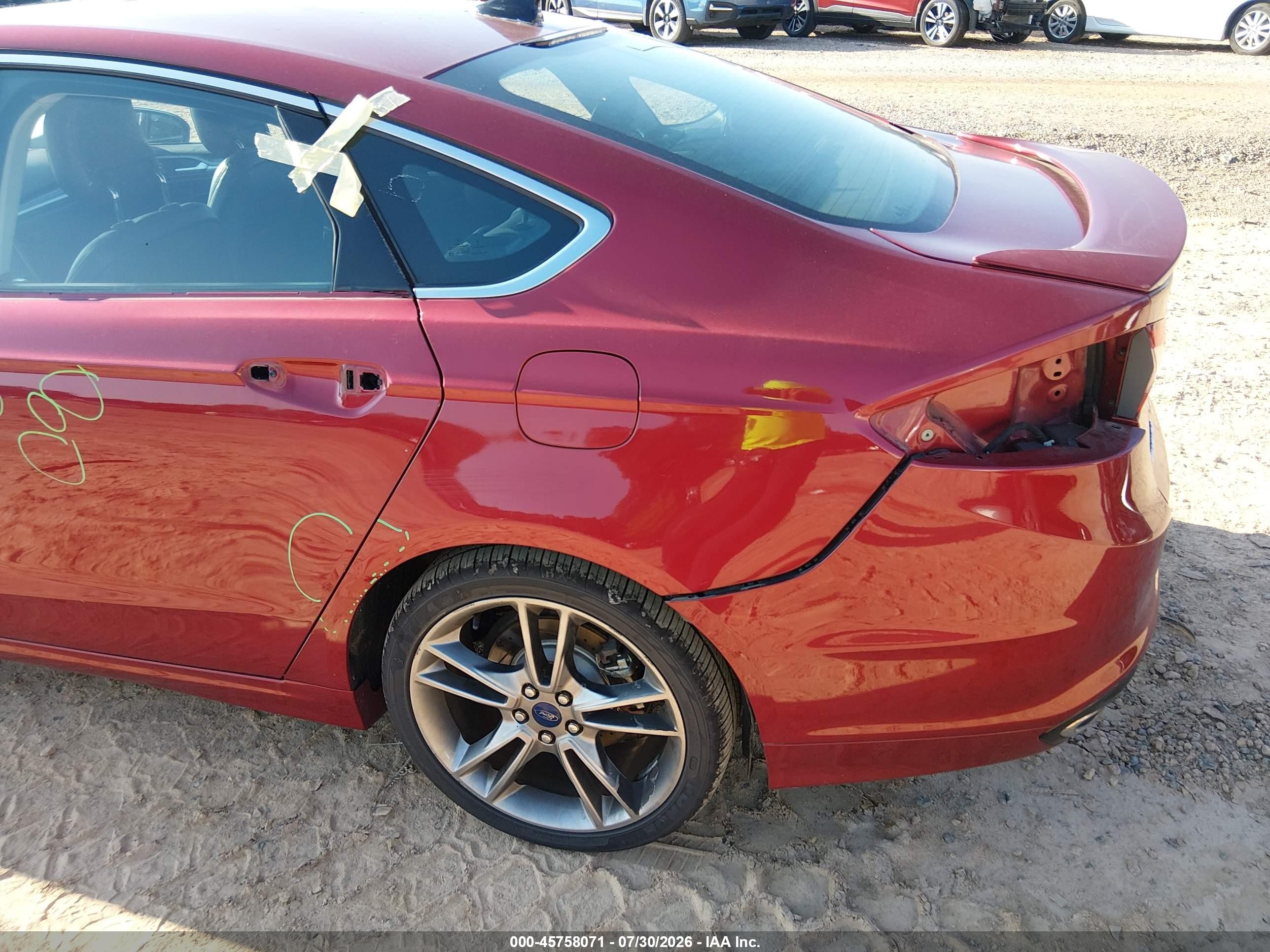 2015 Ford Fusion Titanium Красный vin: 3FA6P0K98FR139227