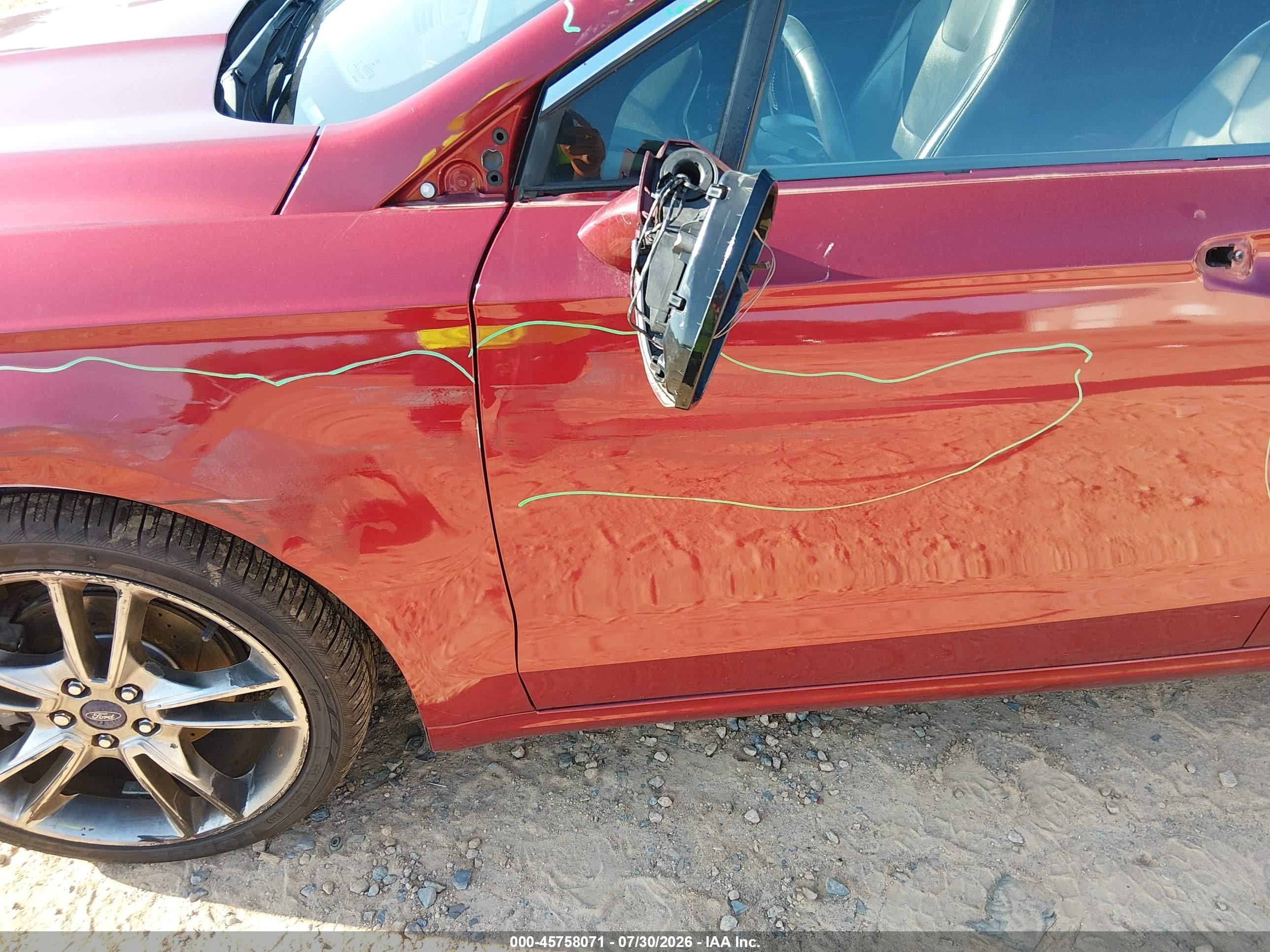 2015 Ford Fusion Titanium Красный vin: 3FA6P0K98FR139227