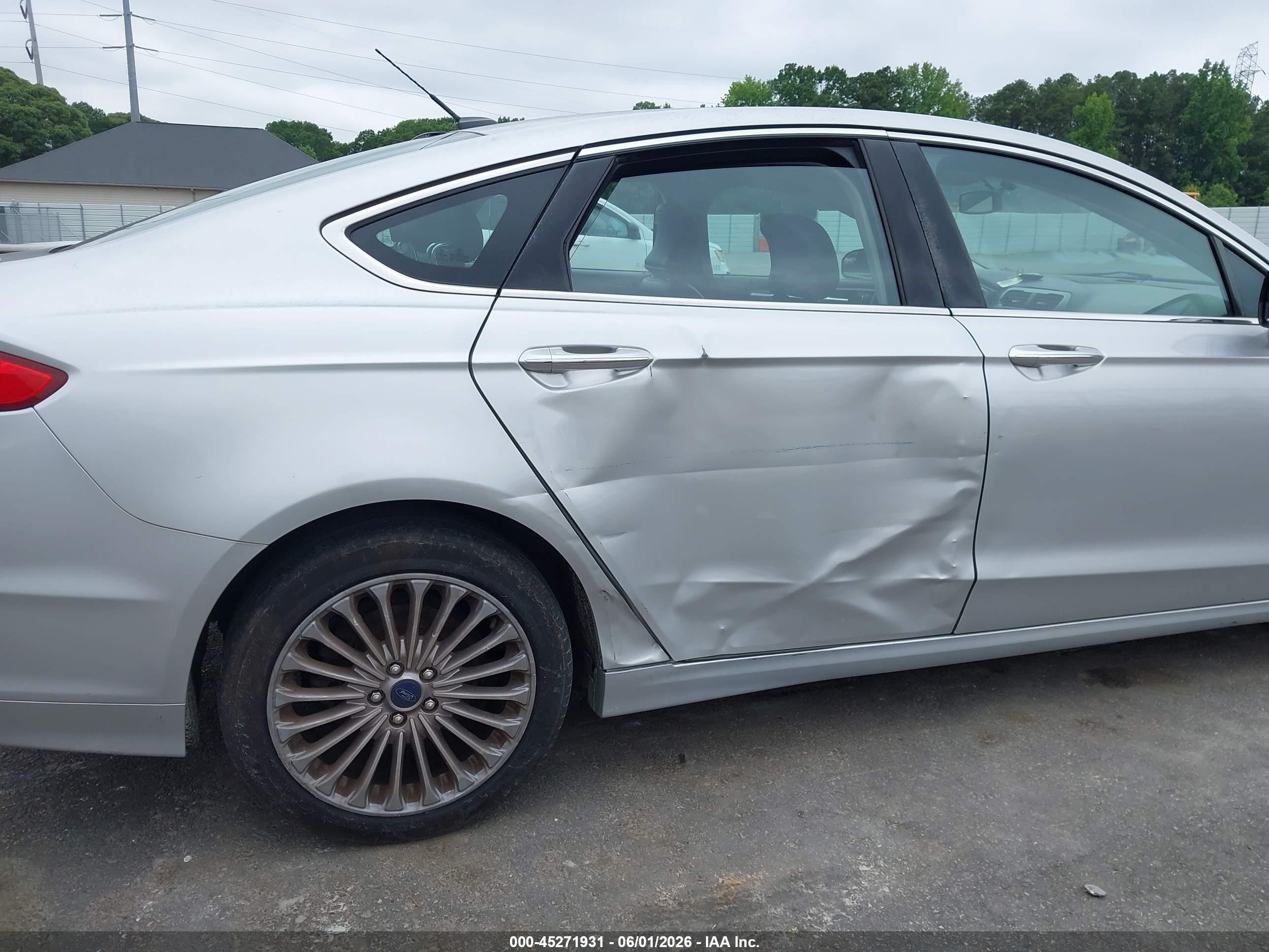 2015 Ford Fusion Titanium Silver vin: 3FA6P0K98FR268181
