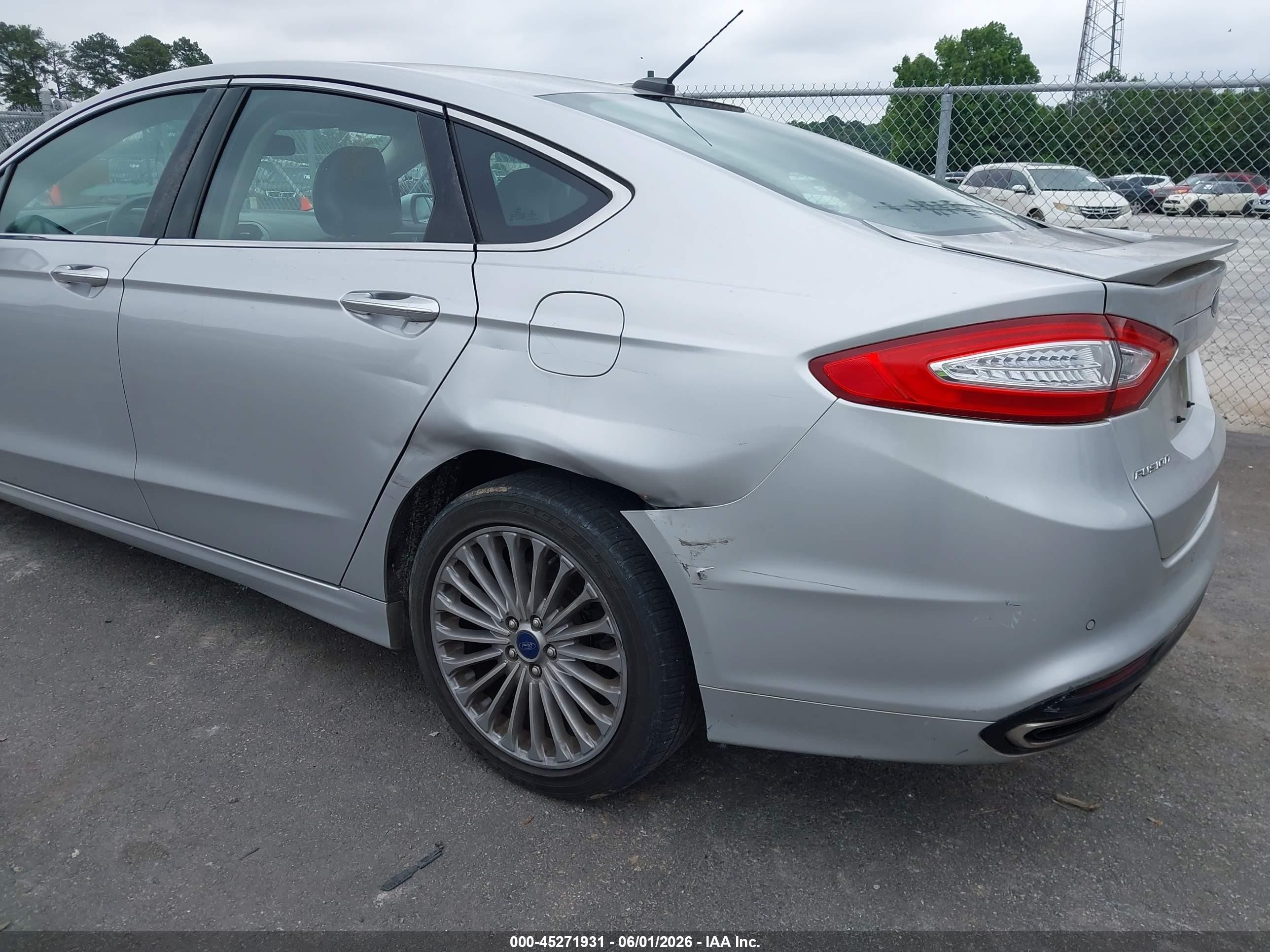 2015 Ford Fusion Titanium Silver vin: 3FA6P0K98FR268181