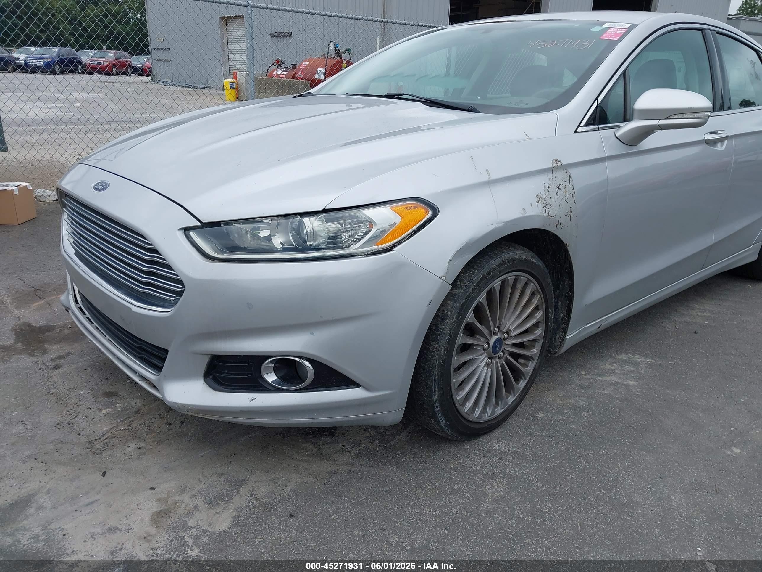 2015 Ford Fusion Titanium Silver vin: 3FA6P0K98FR268181