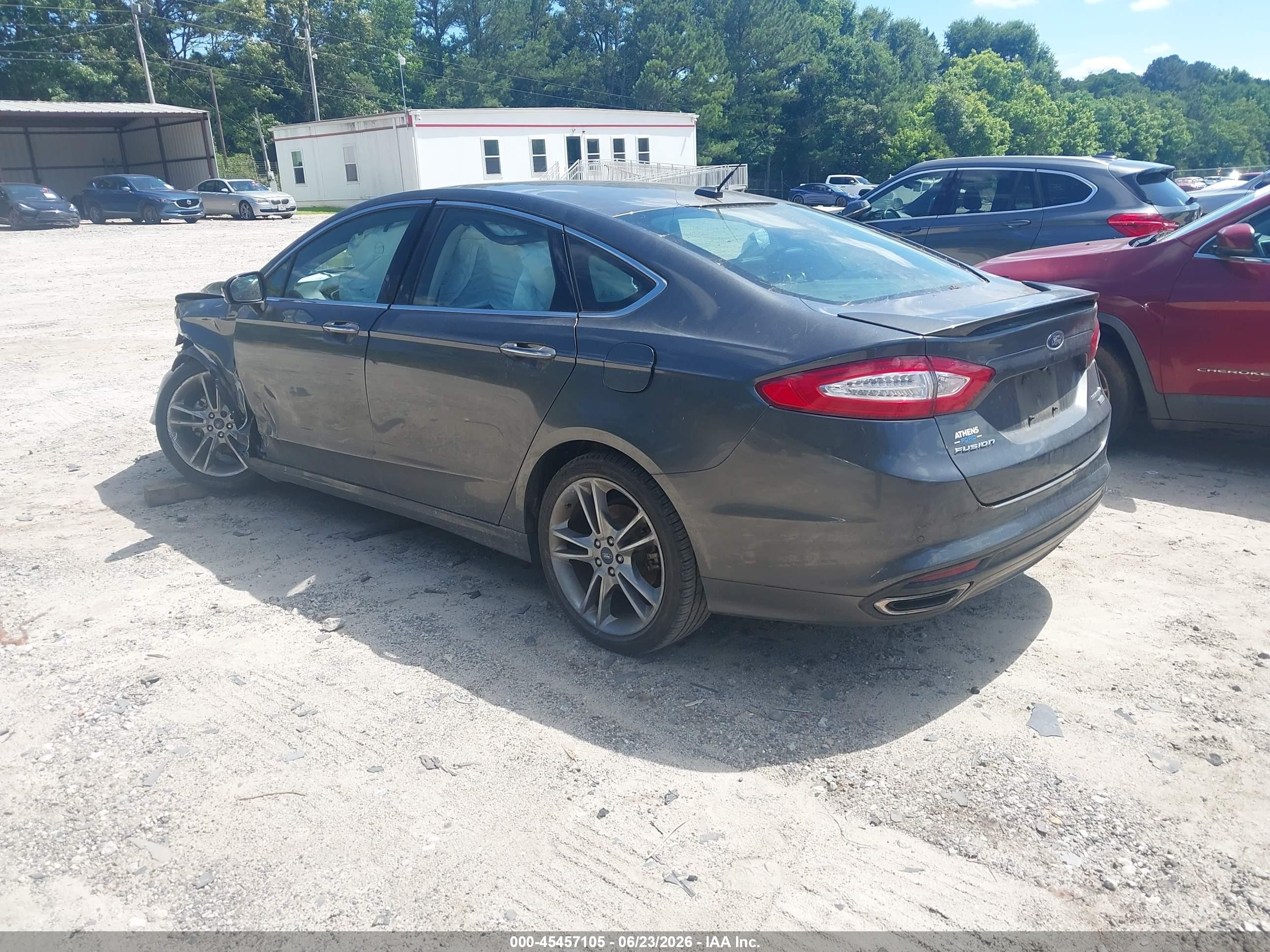 2015 Ford Fusion Titanium Gray vin: 3FA6P0K98FR274062