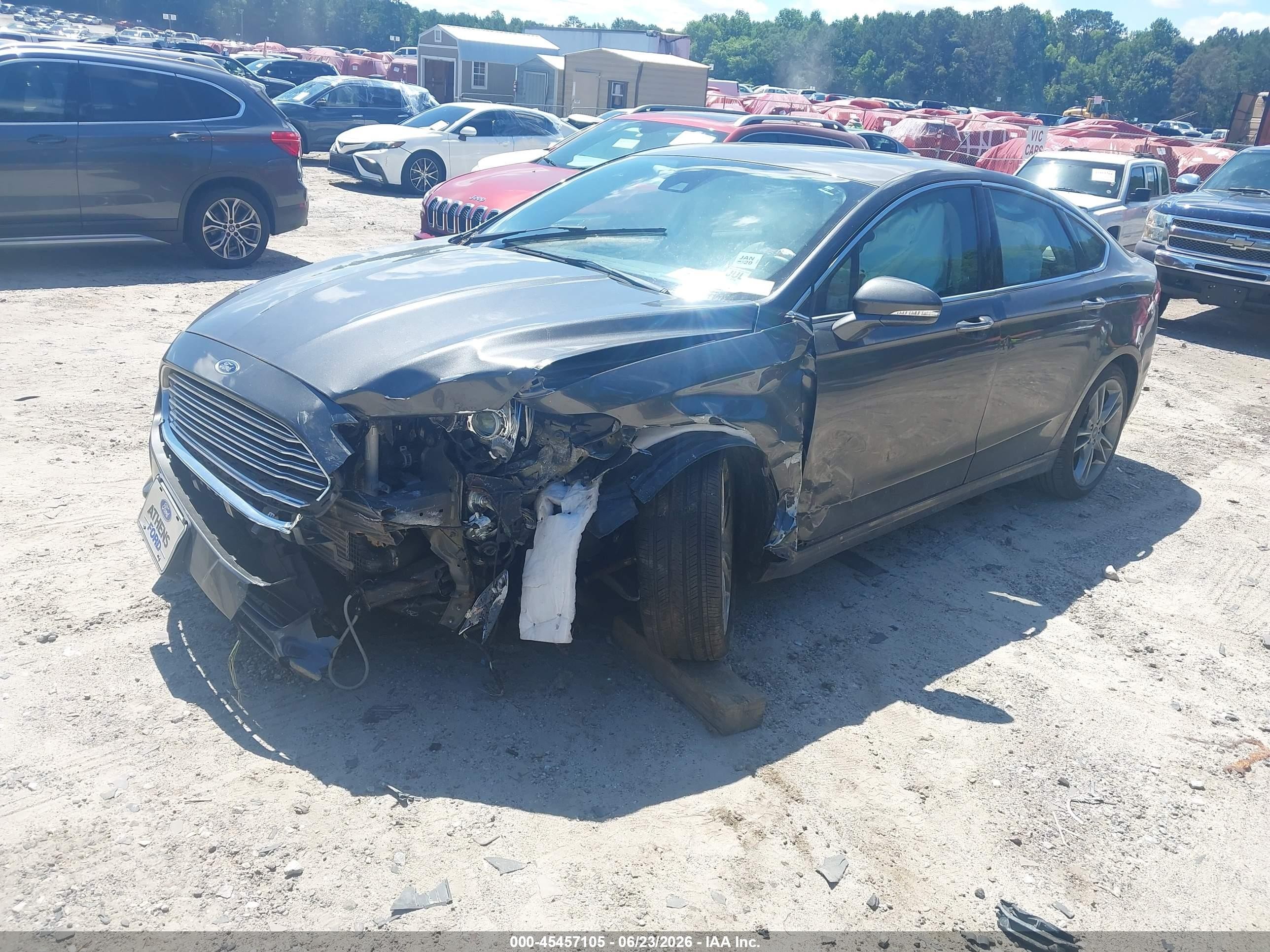 2015 Ford Fusion Titanium Gray vin: 3FA6P0K98FR274062