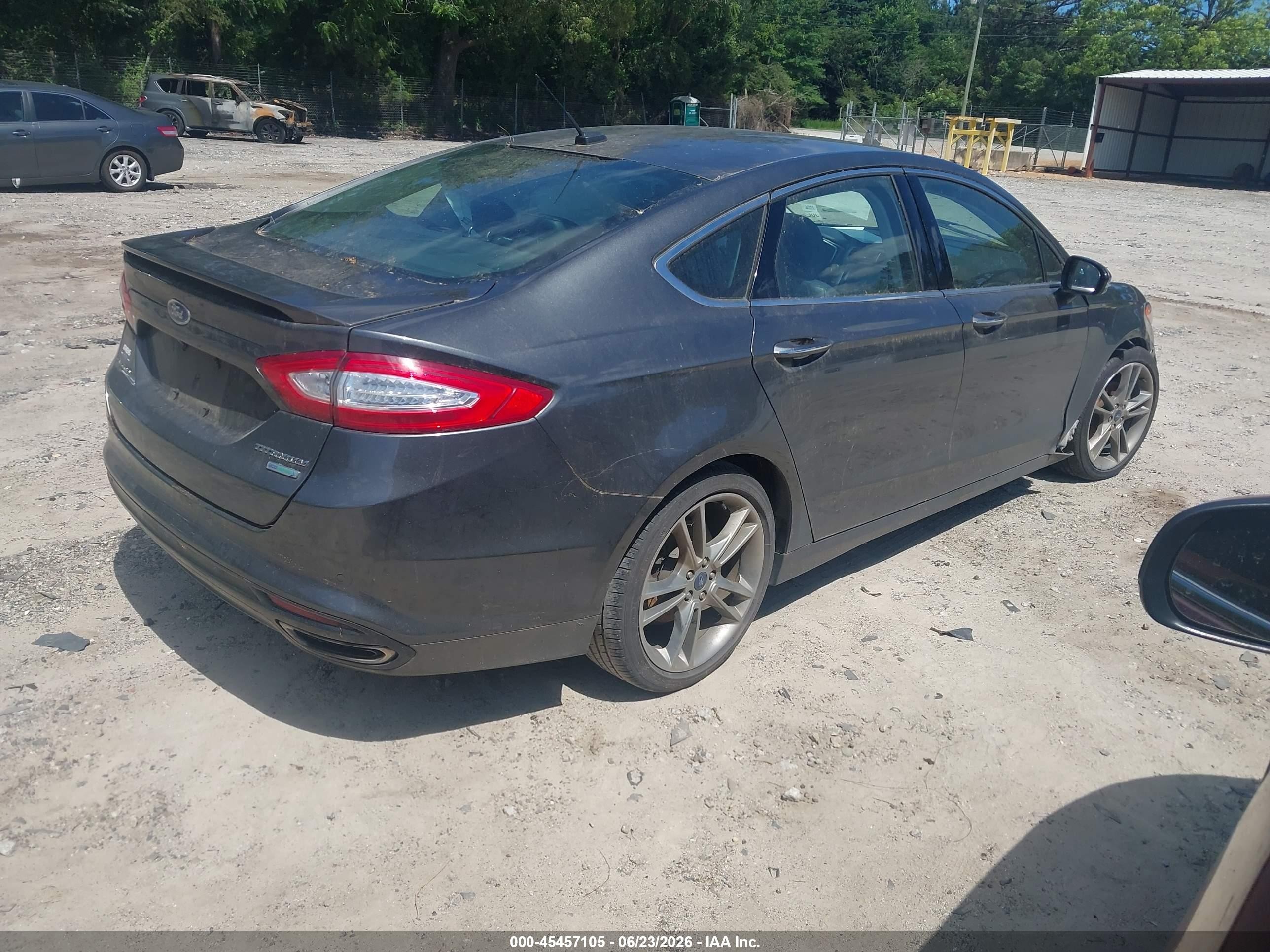 2015 Ford Fusion Titanium Gray vin: 3FA6P0K98FR274062