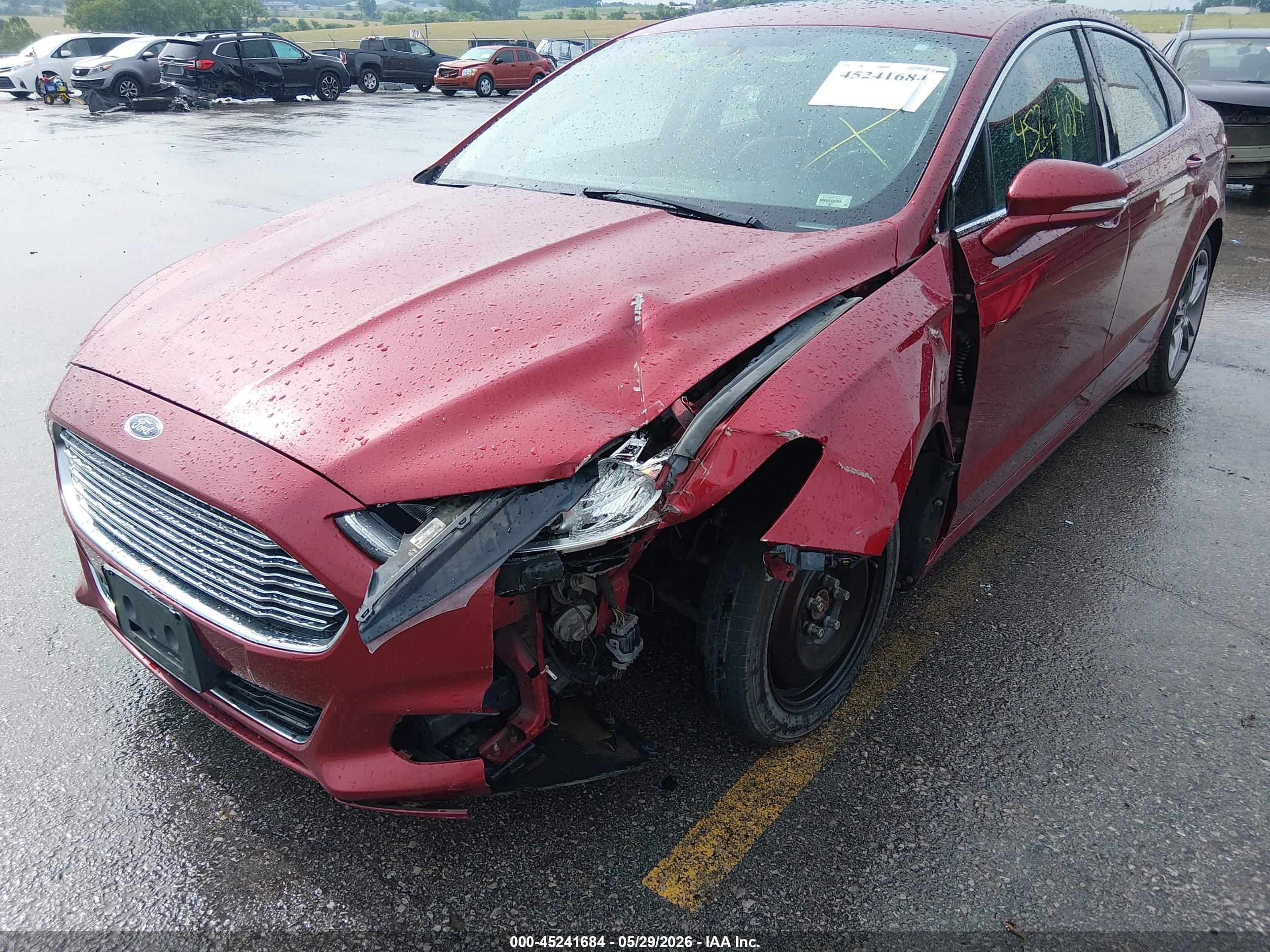 2013 Ford Fusion Titanium Red vin: 3FA6P0K99DR108095