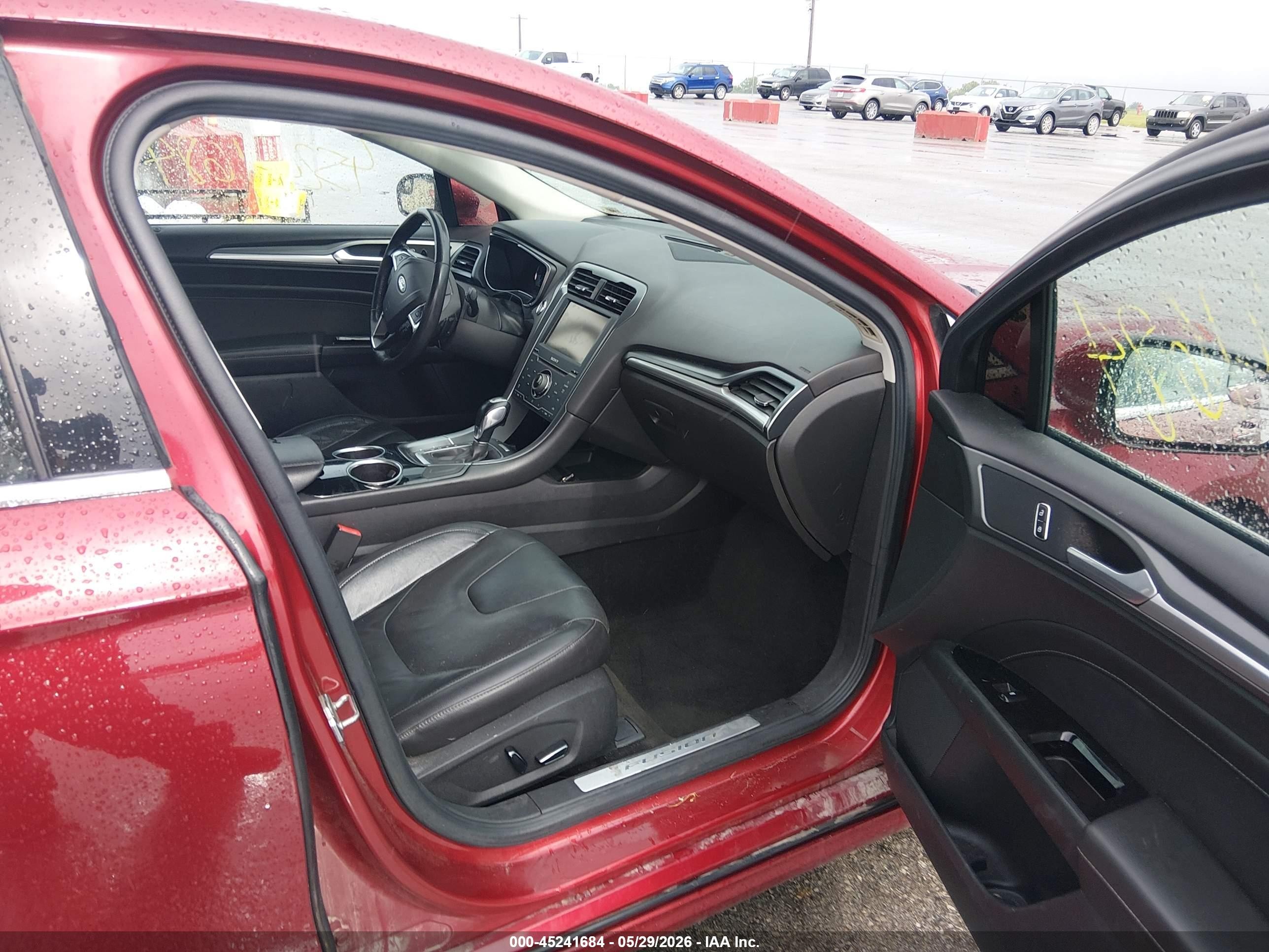 2013 Ford Fusion Titanium Red vin: 3FA6P0K99DR108095