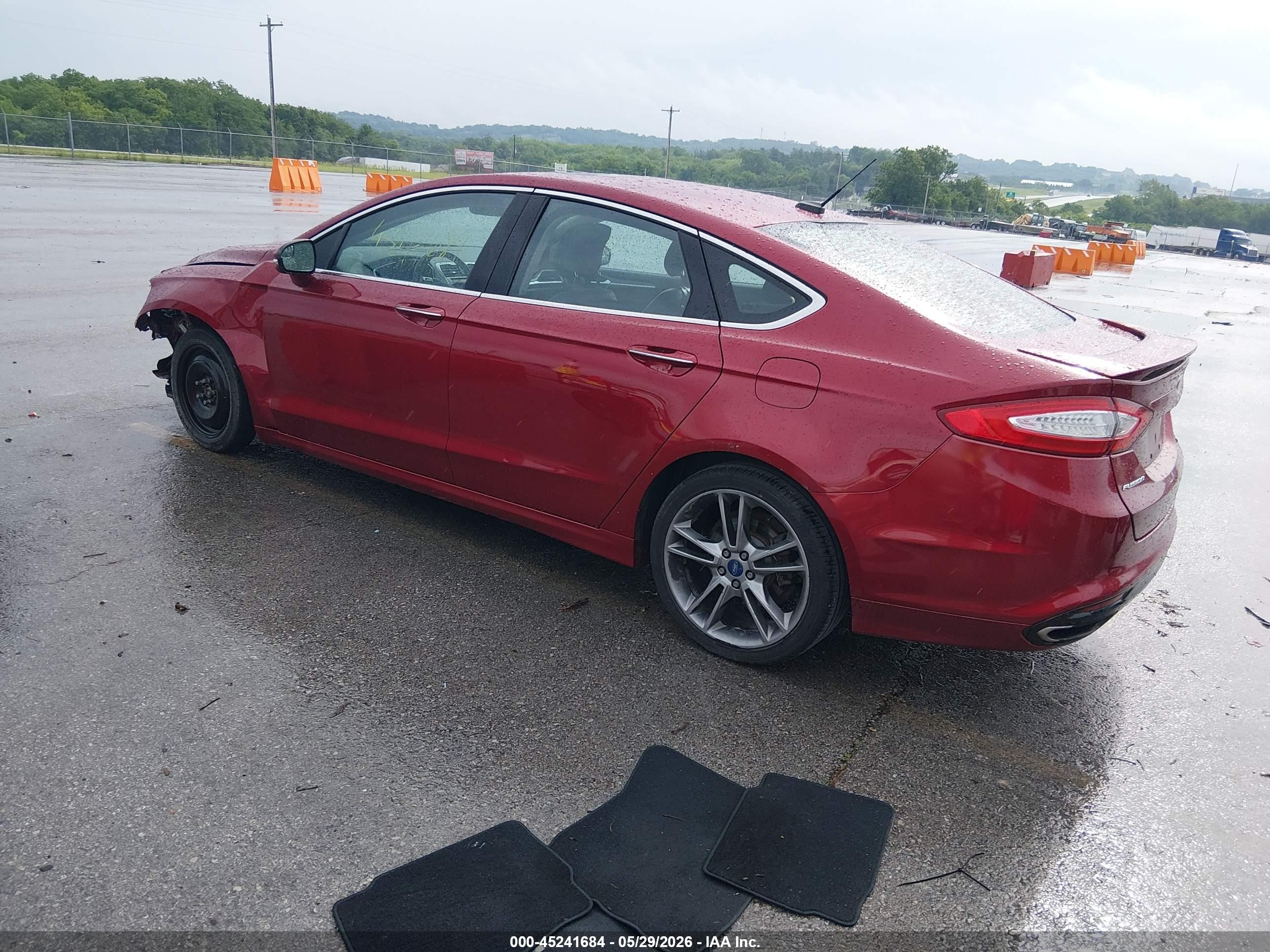 2013 Ford Fusion Titanium Red vin: 3FA6P0K99DR108095