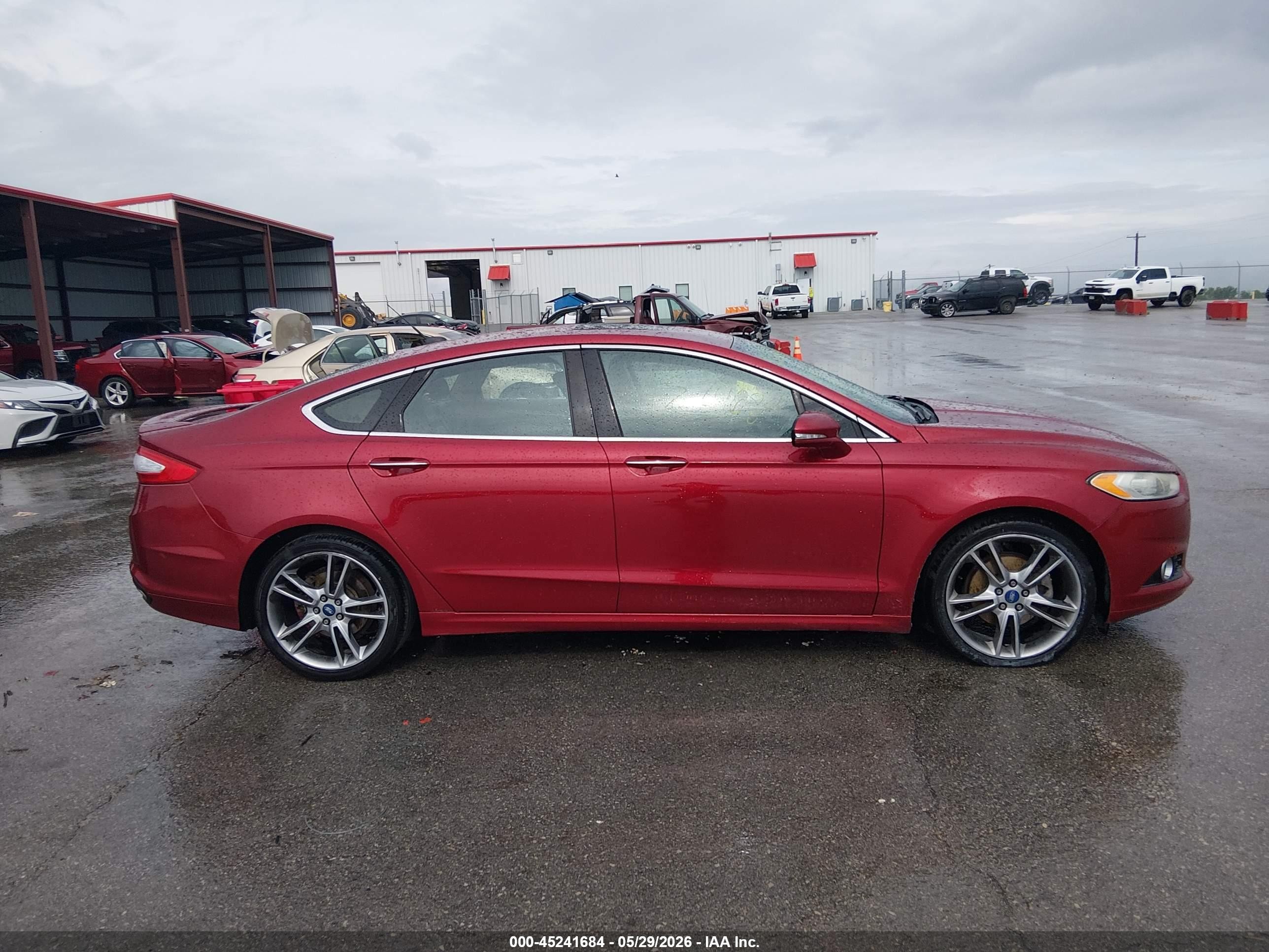 2013 Ford Fusion Titanium Red vin: 3FA6P0K99DR108095