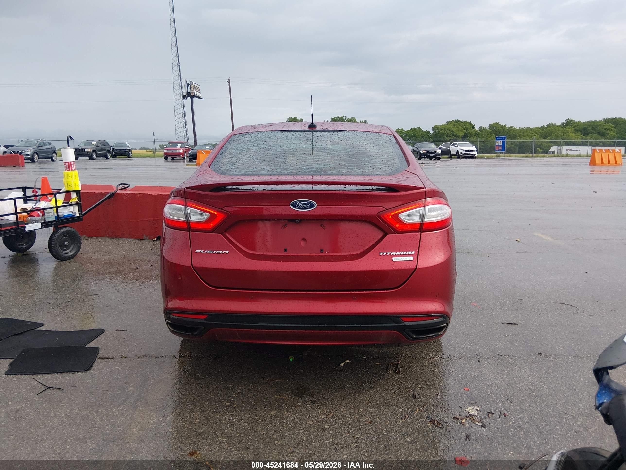2013 Ford Fusion Titanium Red vin: 3FA6P0K99DR108095