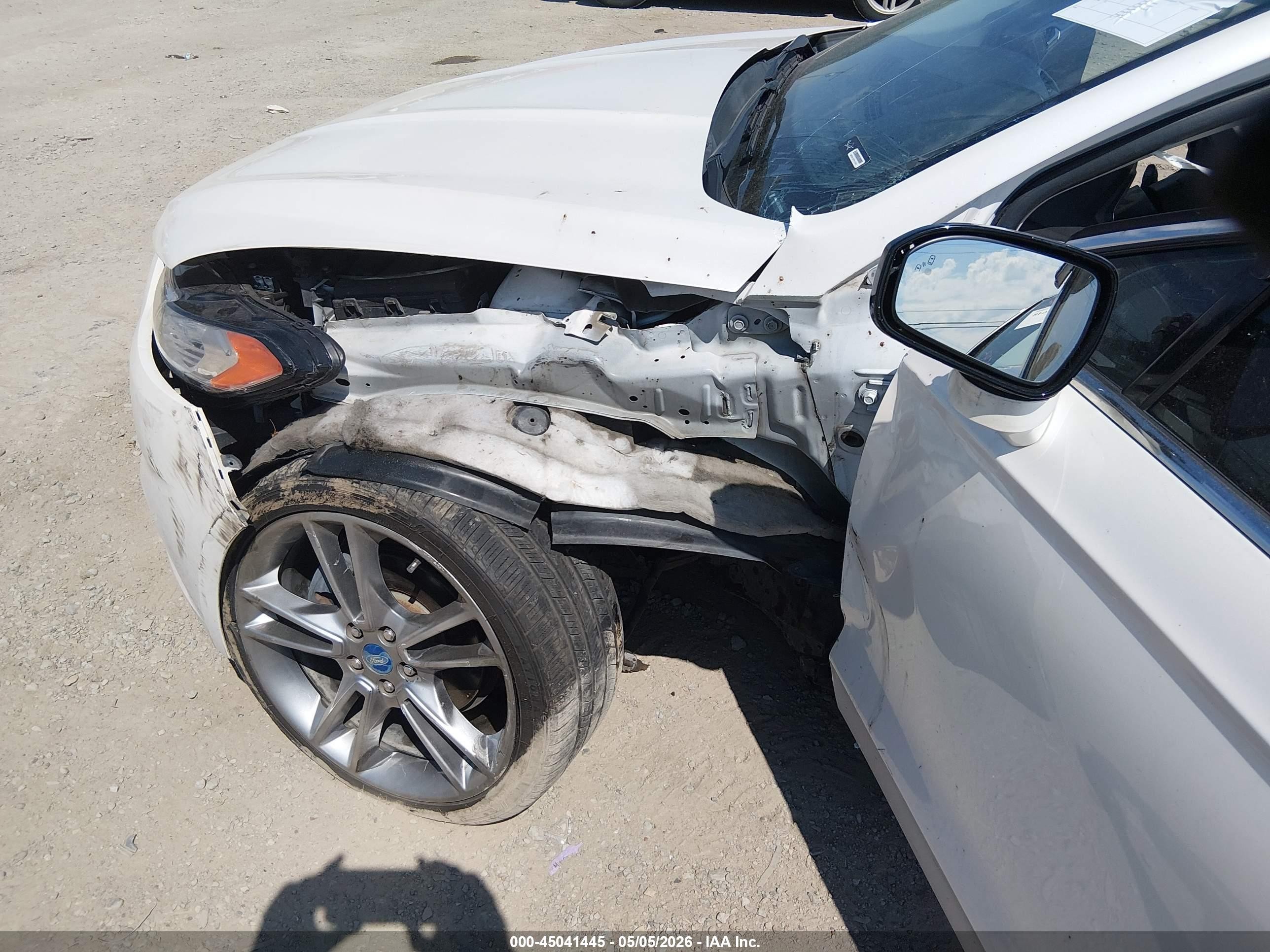 2013 Ford Fusion Titanium White vin: 3FA6P0K99DR176350