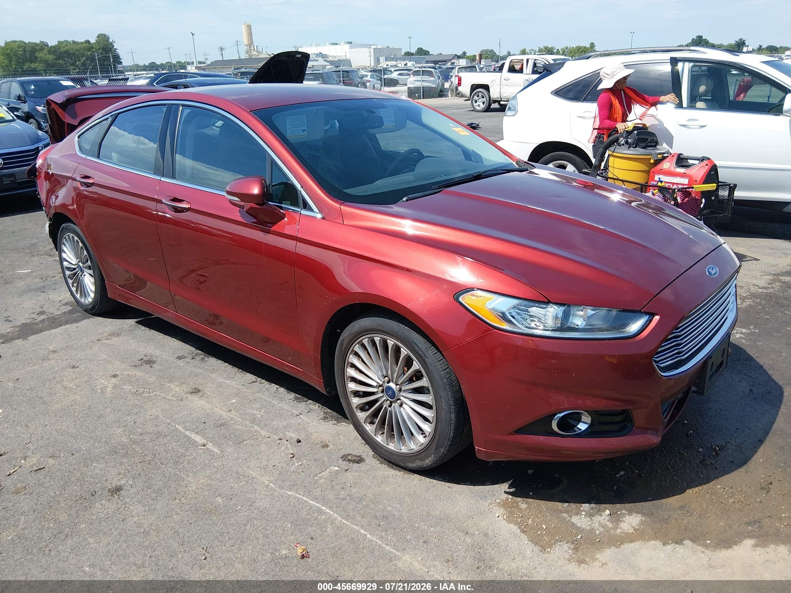 2014 Ford Fusion Titanium Orange vin: 3FA6P0K99ER131538