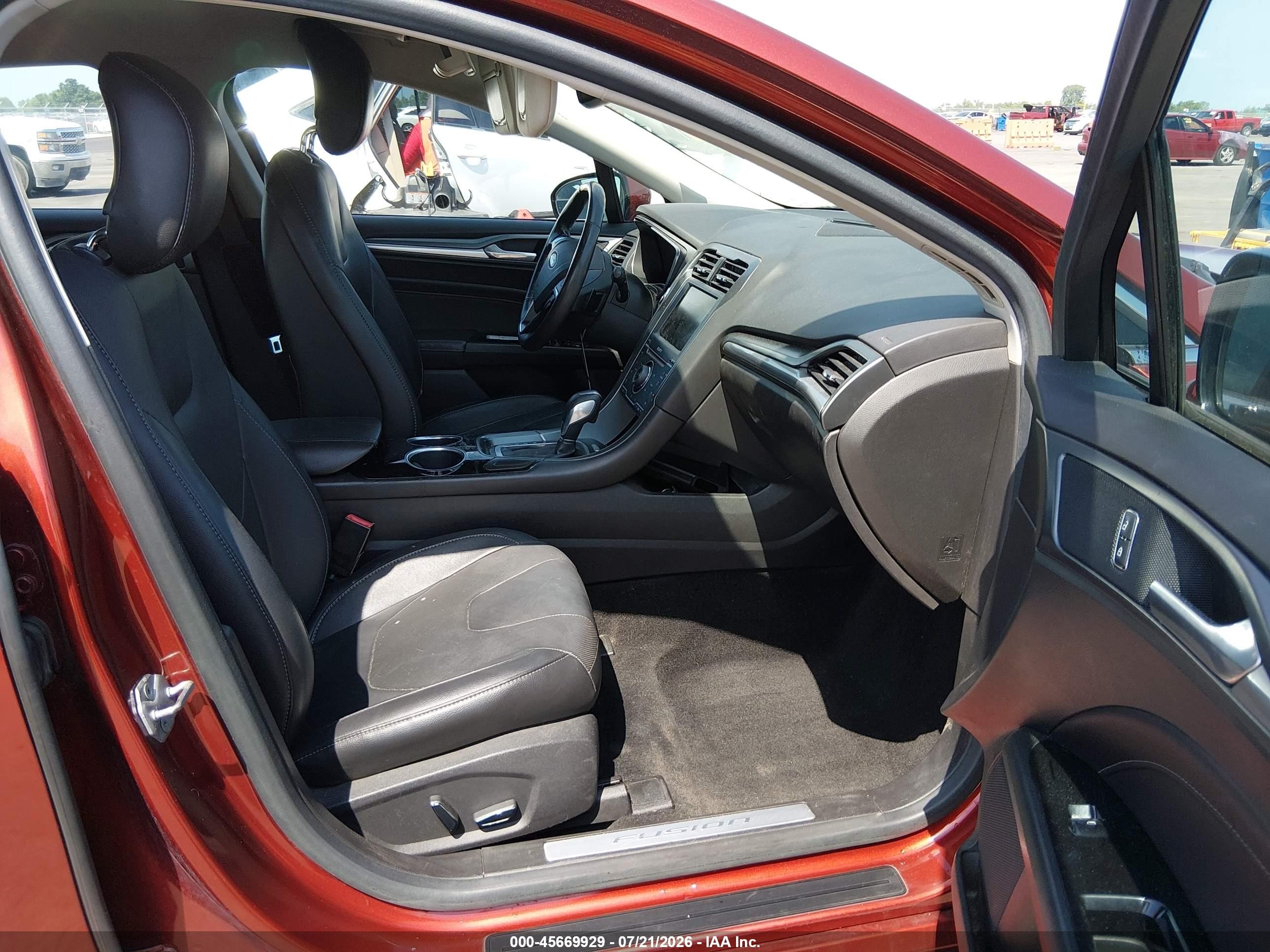 2014 Ford Fusion Titanium Оранжевый vin: 3FA6P0K99ER131538