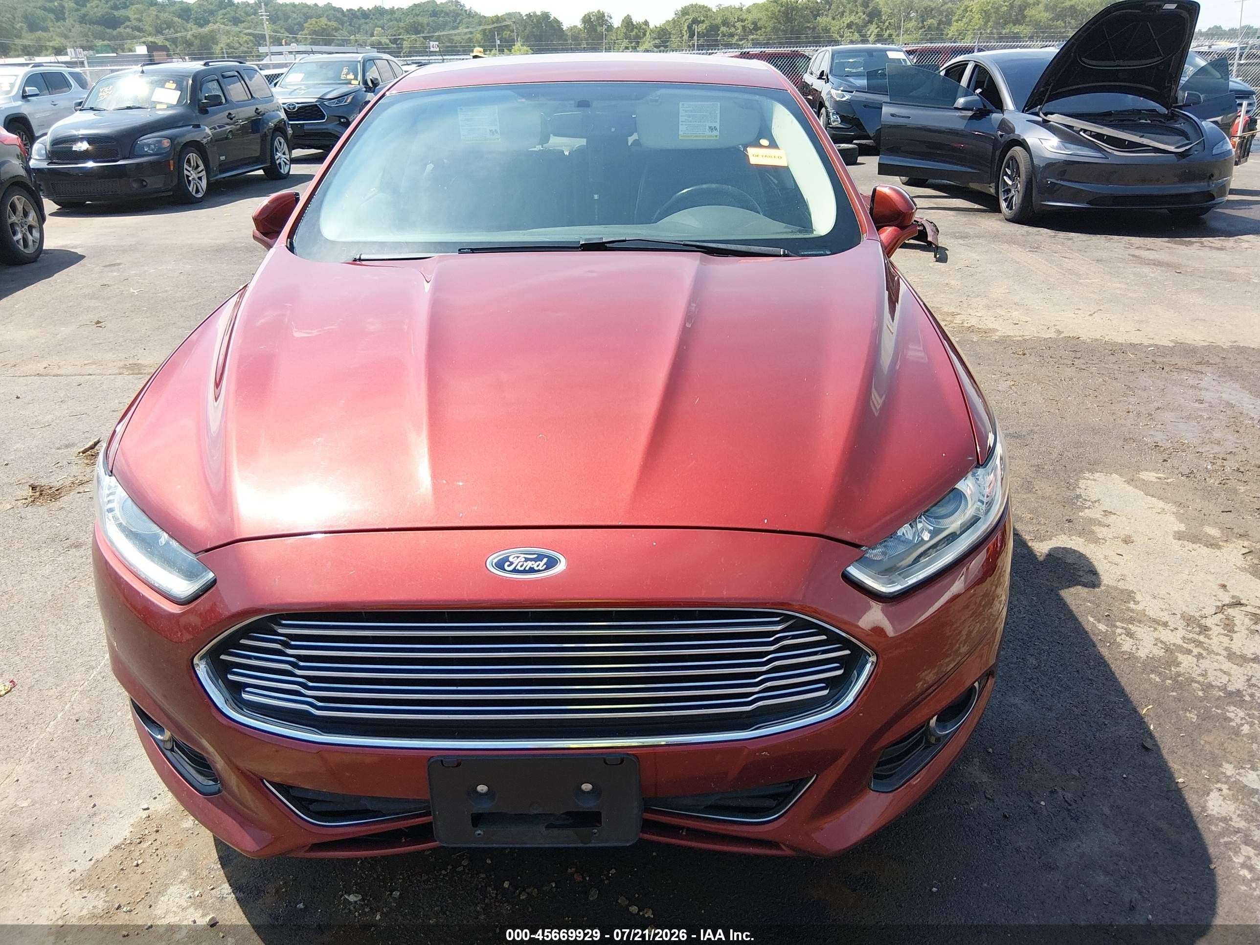 2014 Ford Fusion Titanium Оранжевый vin: 3FA6P0K99ER131538