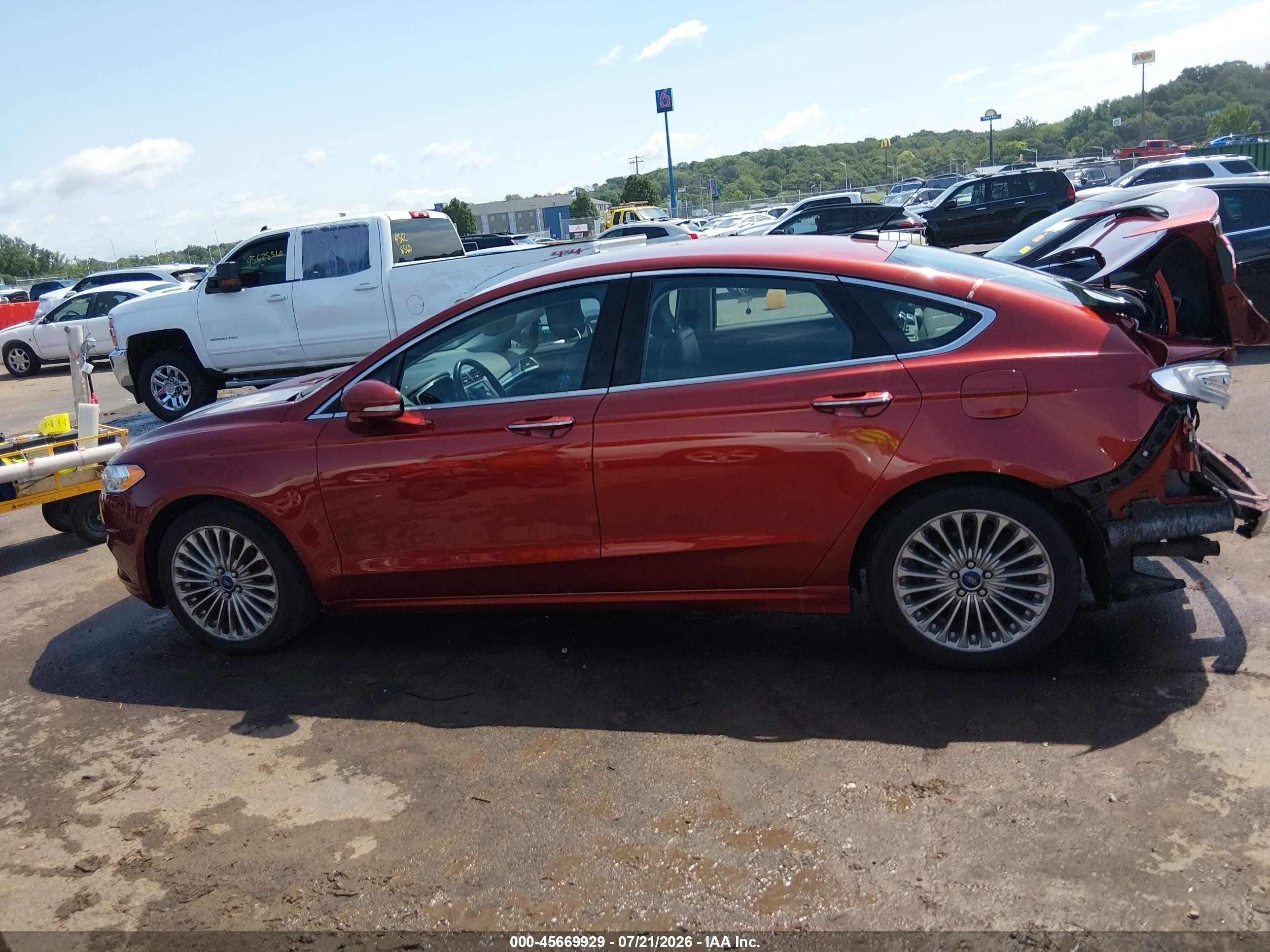 2014 Ford Fusion Titanium Оранжевый vin: 3FA6P0K99ER131538