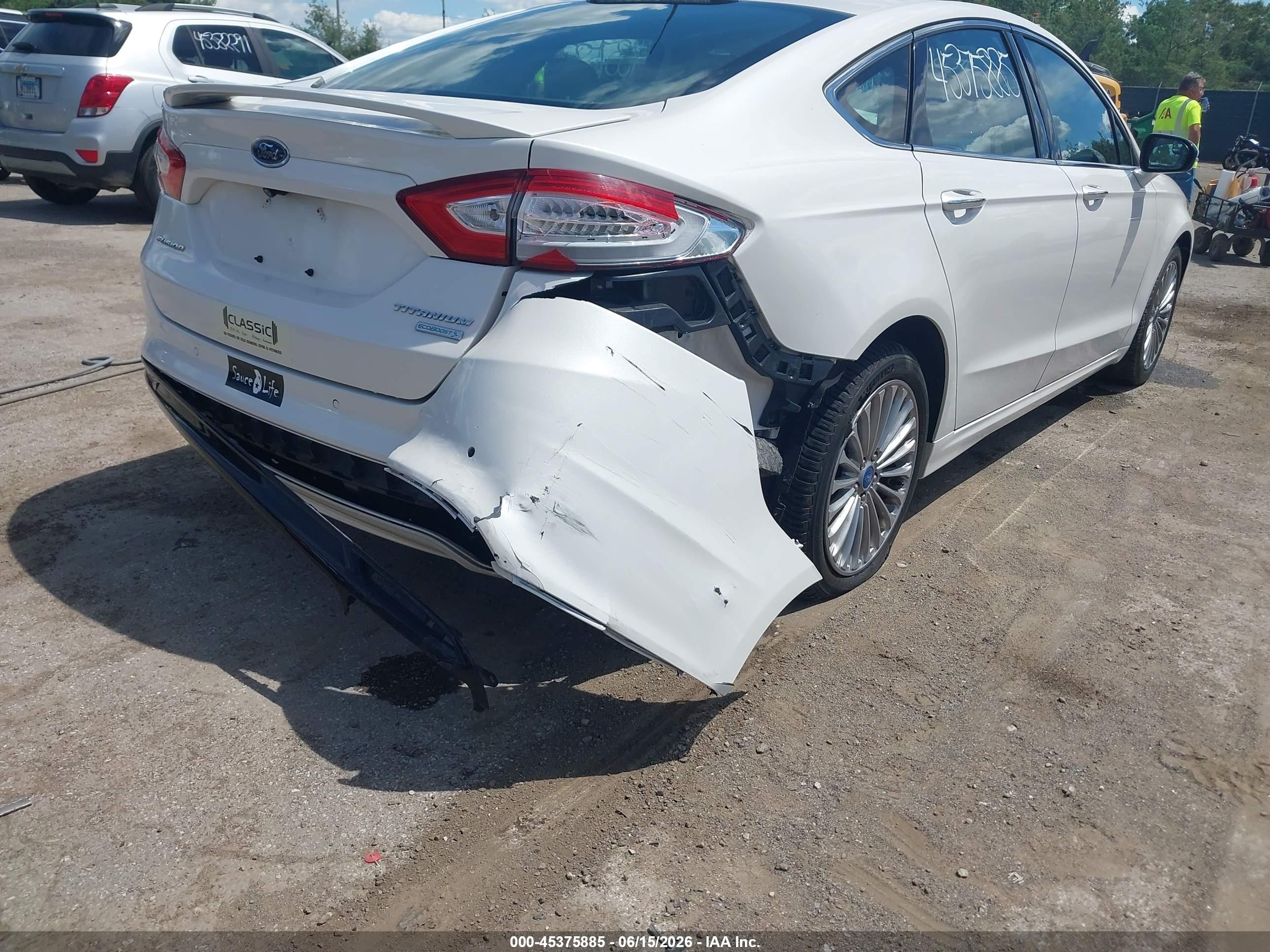 2014 Ford Fusion Titanium Белый vin: 3FA6P0K99ER212684