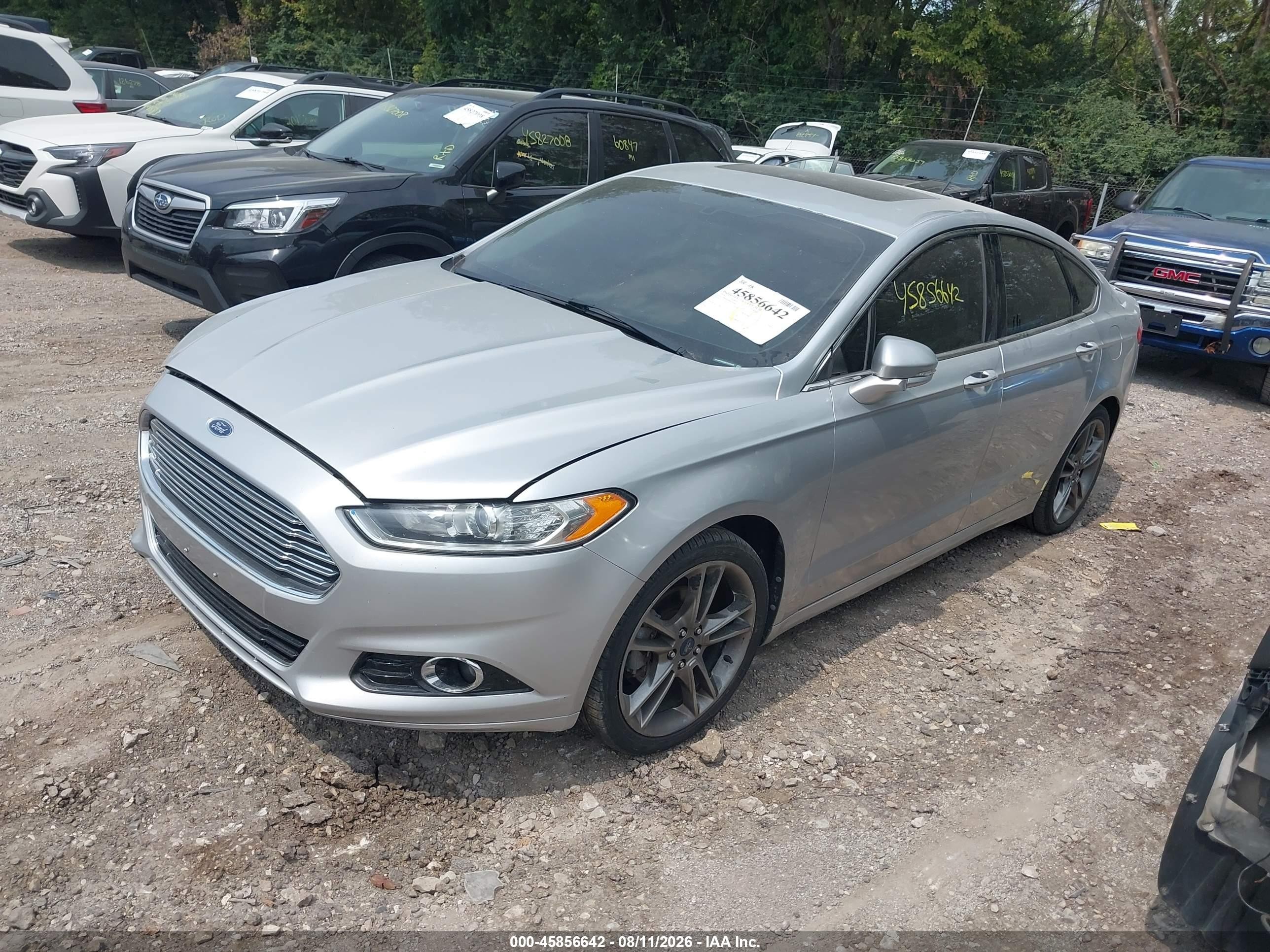 2014 Ford Fusion Titanium Silver vin: 3FA6P0K99ER239500
