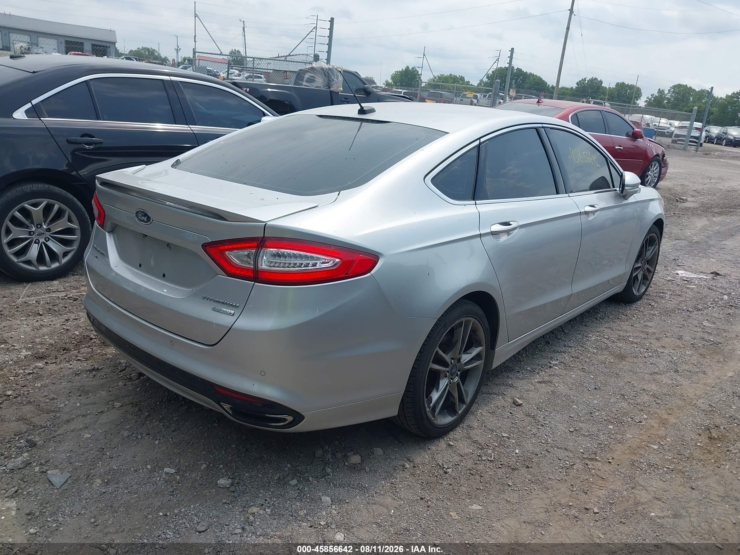 2014 Ford Fusion Titanium Silver vin: 3FA6P0K99ER239500